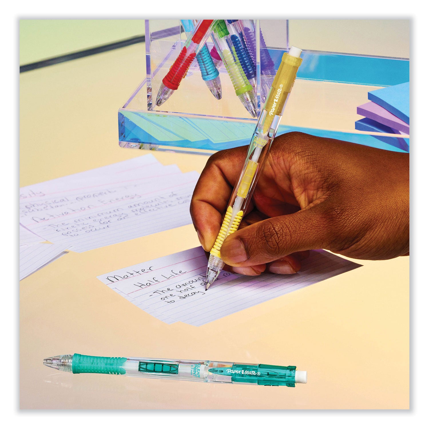 Paper Mate Clear Point Mechanical Pencils - 0.7 mm Black Lead - Refillable - Assorted Barrel - 2 / Pack