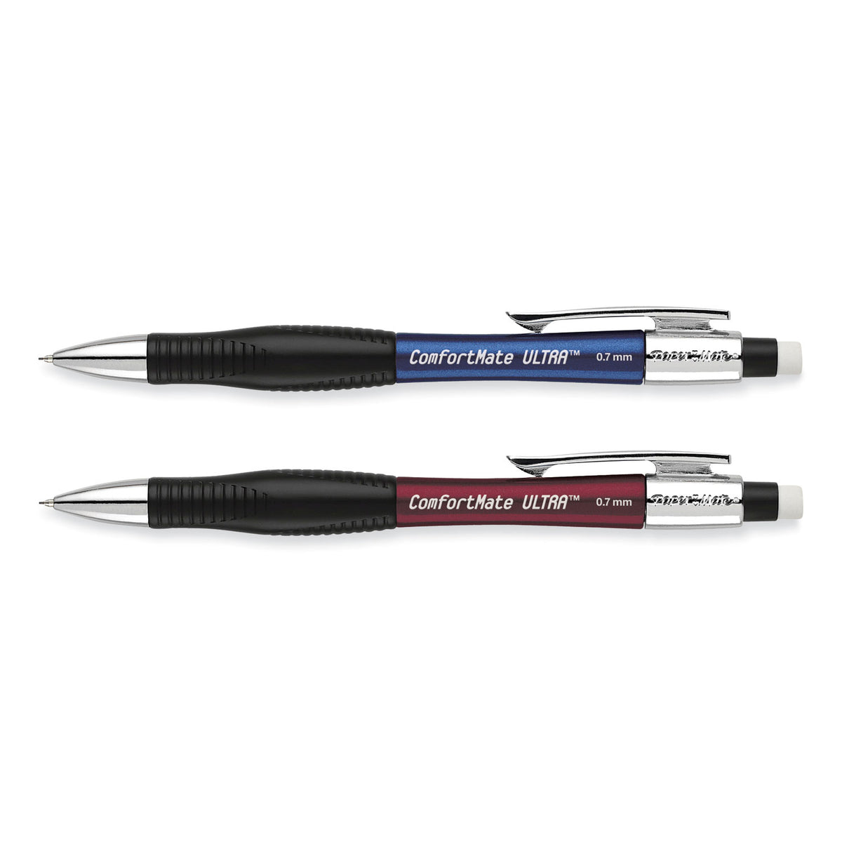 Paper Mate Comfortable Ultra Mechanical Pencils - 0.7 mm Black Lead - #2 - Refillable - Assorted Plastic Barrel - 2 / Pack