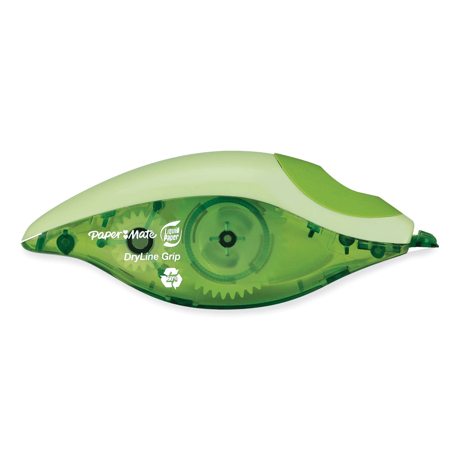 0.20" Tape Width x 27.90 ft Tape Length - 1 Line(s) - White Tape - Ergonomic Dispenser - Non-refillable, Tear Resistant, Break Resistant - Green - 2 / Pack