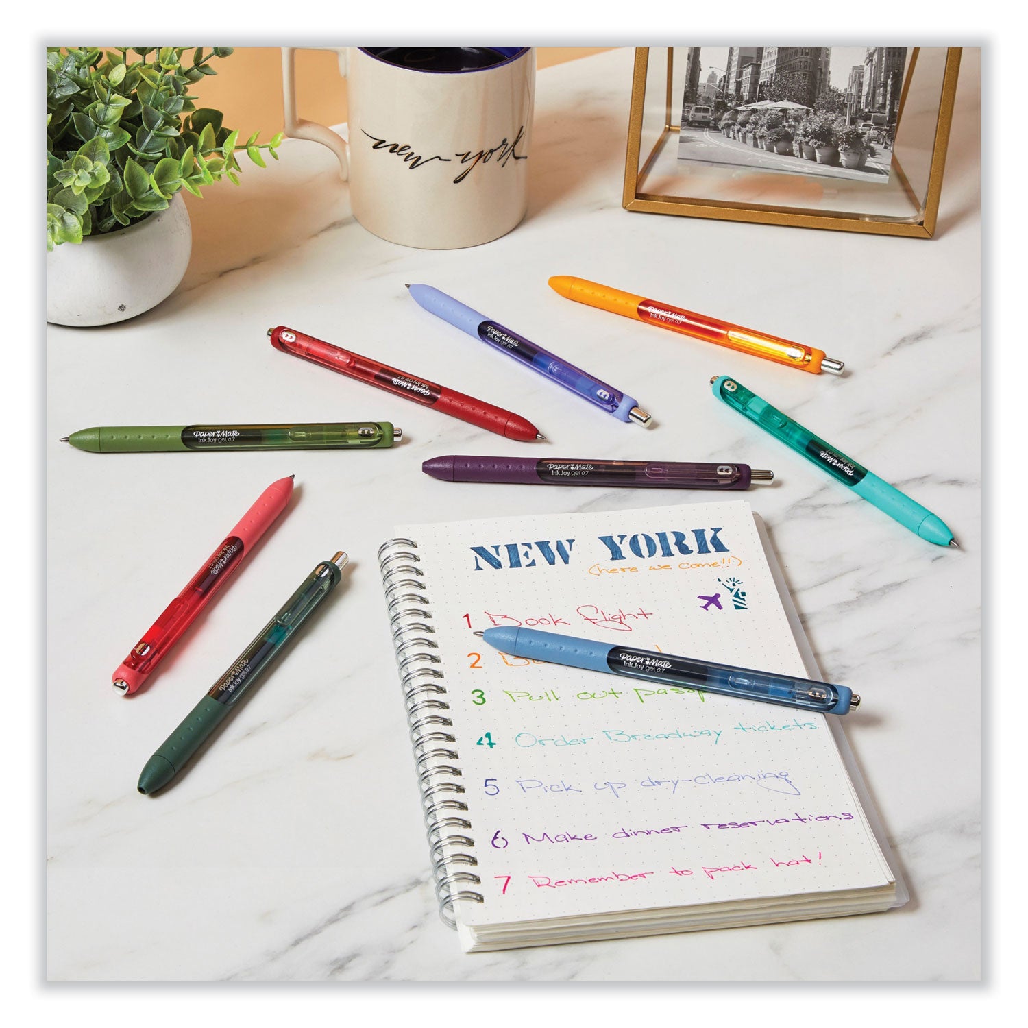 0.7 mm Pen Point - Assorted Ink - Gel-based - 22 / Pack