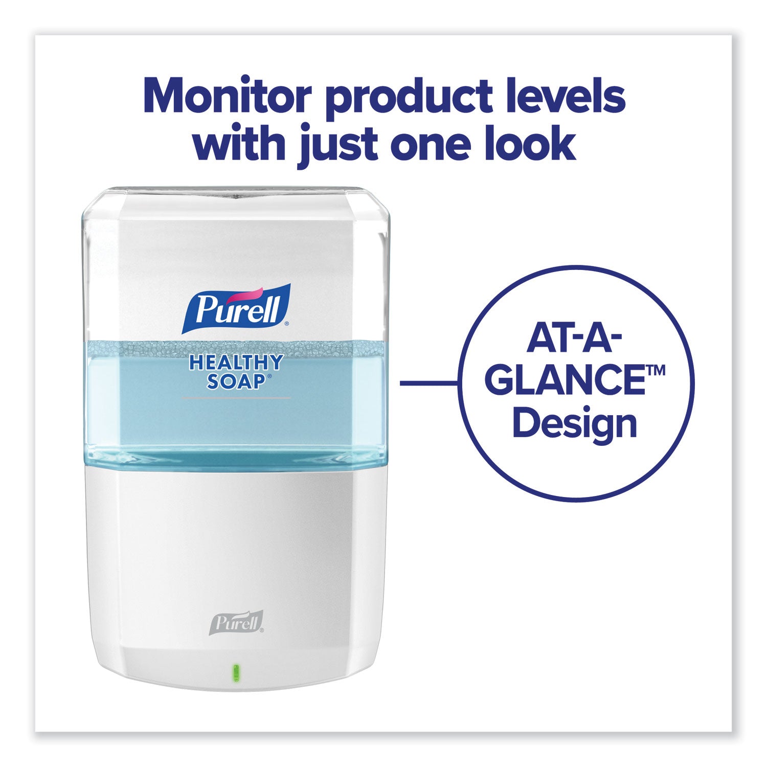 PURELL&reg; ES6 Touch-free Hand Soap Dispenser - Automatic - 1.27 quart Capacity - Support 4 x C Battery - Locking Mechanism, Durable, Wall Mountable, Touch-free - White - 1 Each
