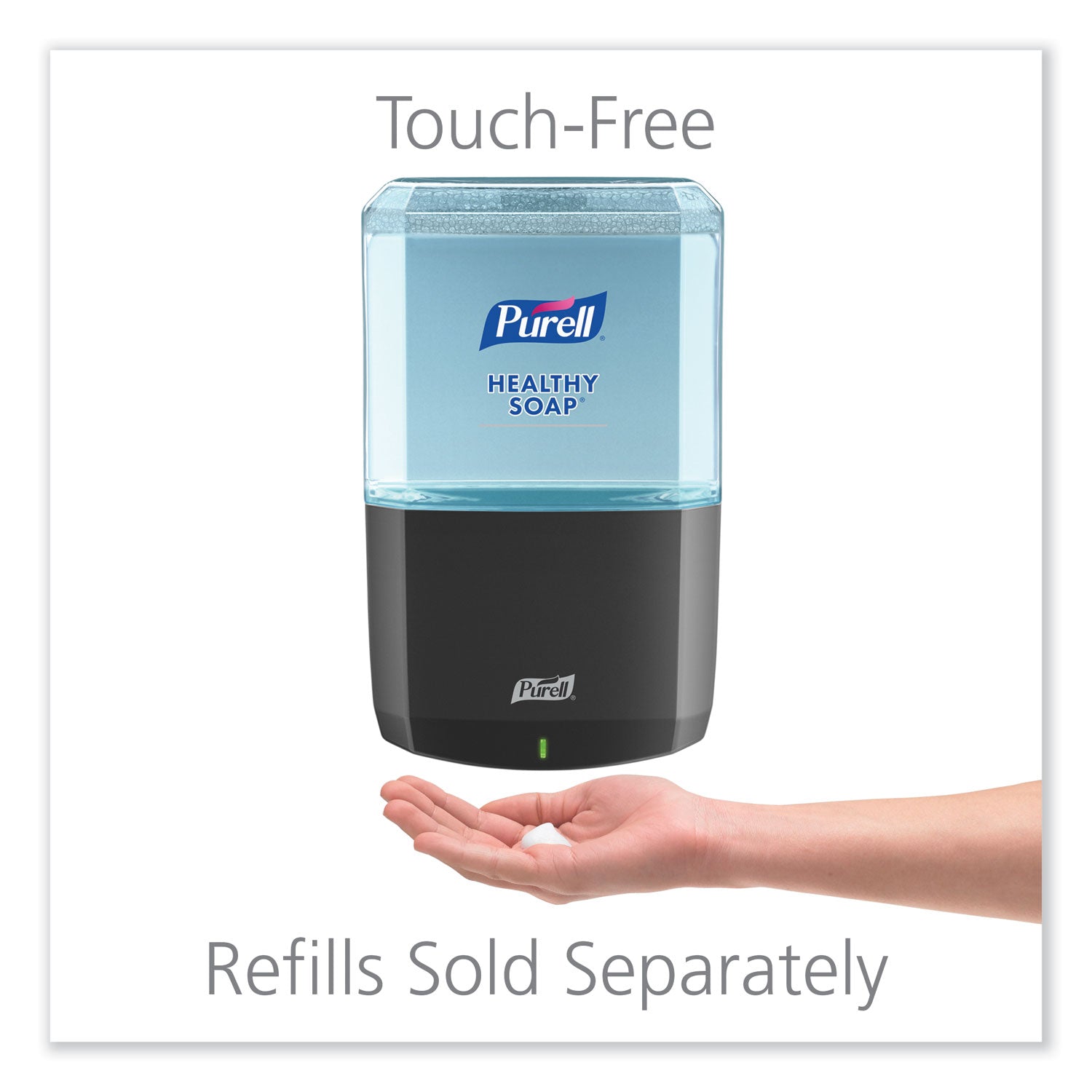 PURELL&reg; ES6 Touch-free Hand Soap Dispenser - Automatic - 1.27 quart Capacity - Support 4 x C Battery - Locking Mechanism, Durable, Wall Mountable, Touch-free - Graphite - 1 Each