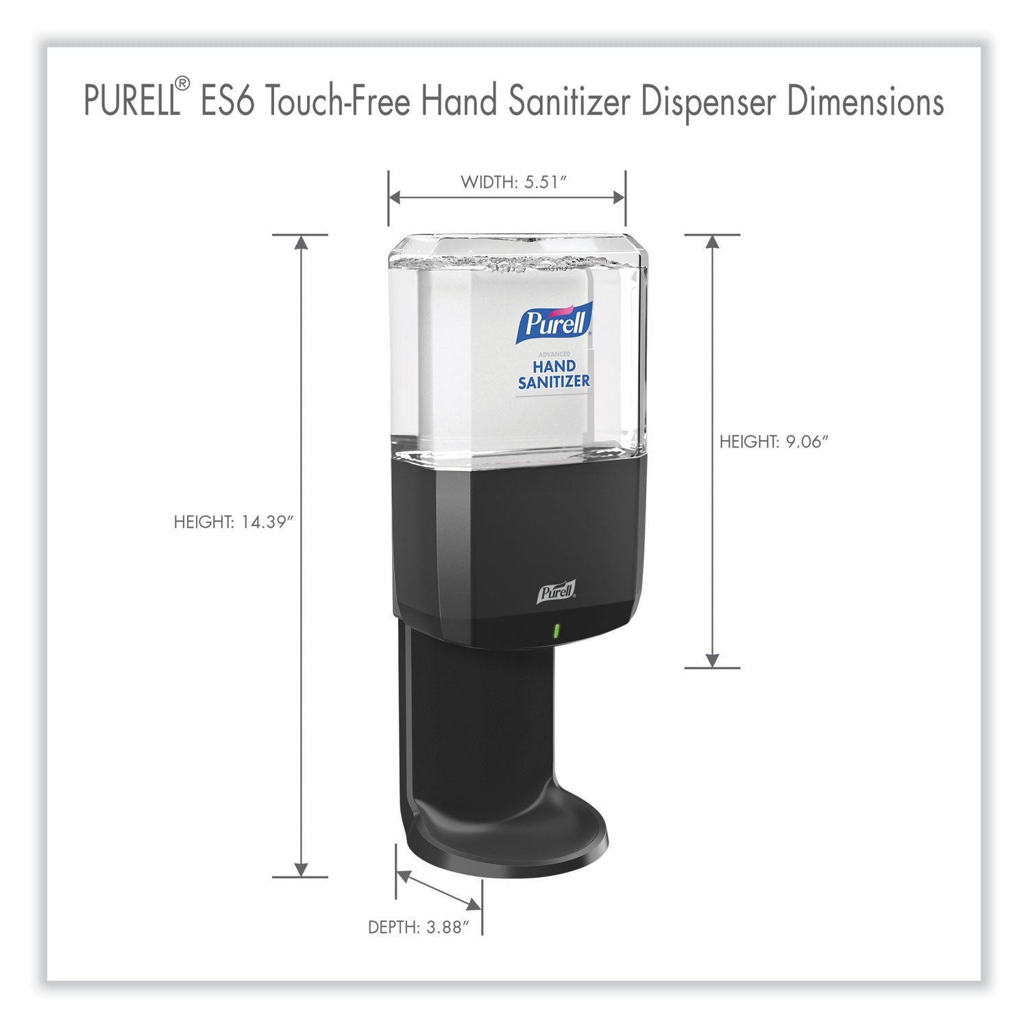 Automatic - 1.27 quart Capacity - Support 4 x C Battery - Locking Mechanism, Durable, Wall Mountable, Touch-free - Graphite - 1 Each