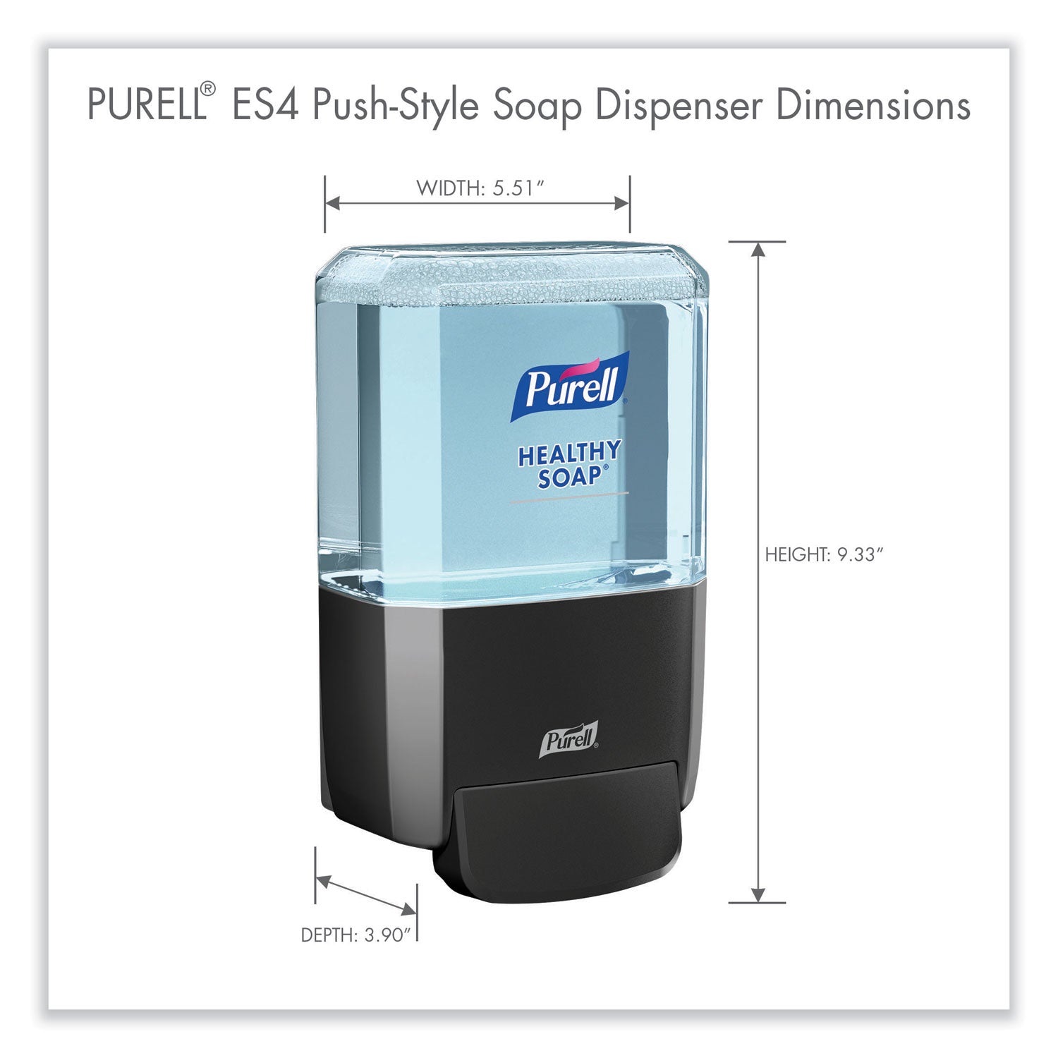 Manual - 1.27 quart Capacity - Locking Mechanism, Durable, Wall Mountable - Graphite - 1 Each