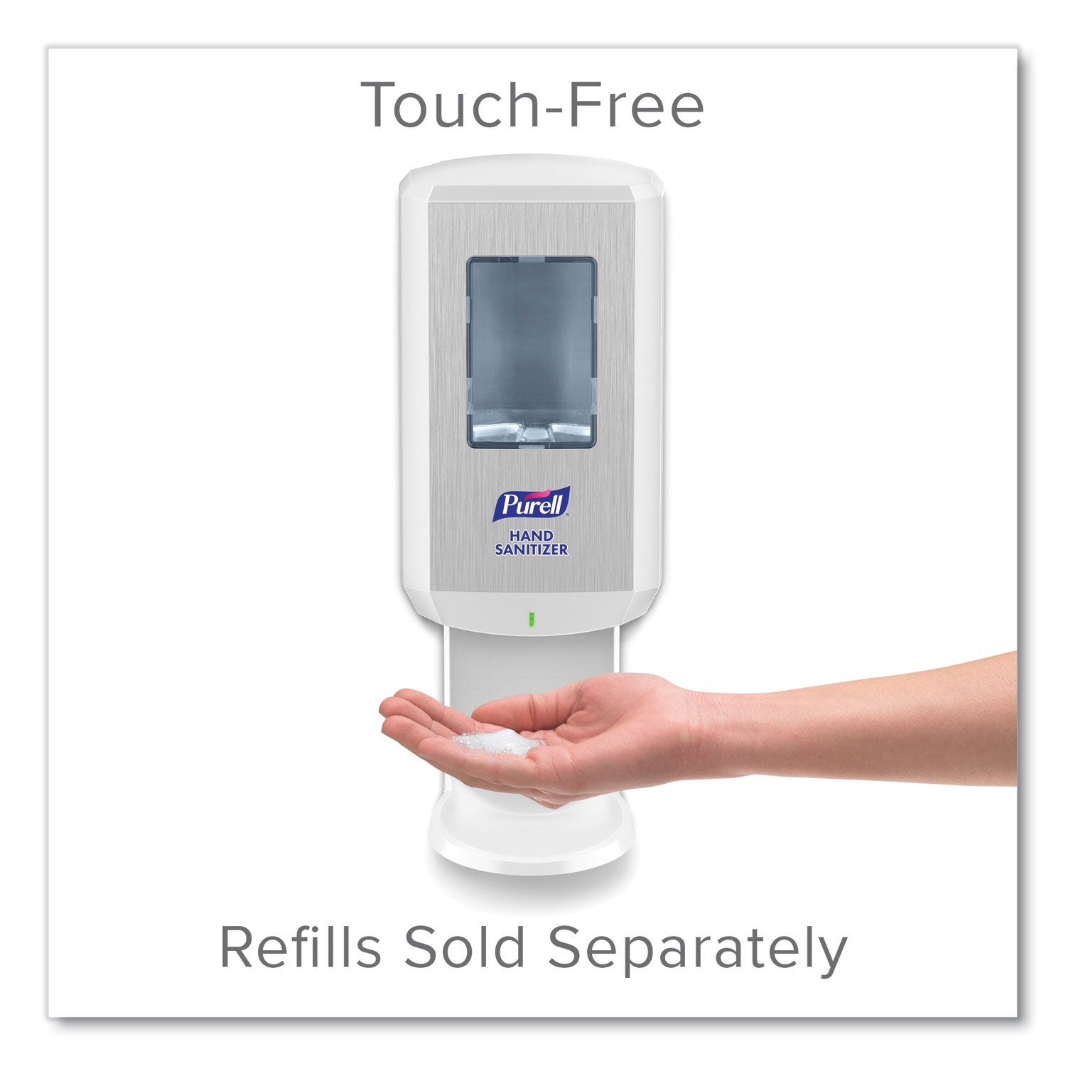 PURELL&reg; CS6 Hand Sanitizer Dispenser - Automatic - 1.27 quart Capacity - Support 4 x C Battery - Wall Mountable, Refillable, Site Window, Locking Mechanism, Touch-free - White - 1 Carton