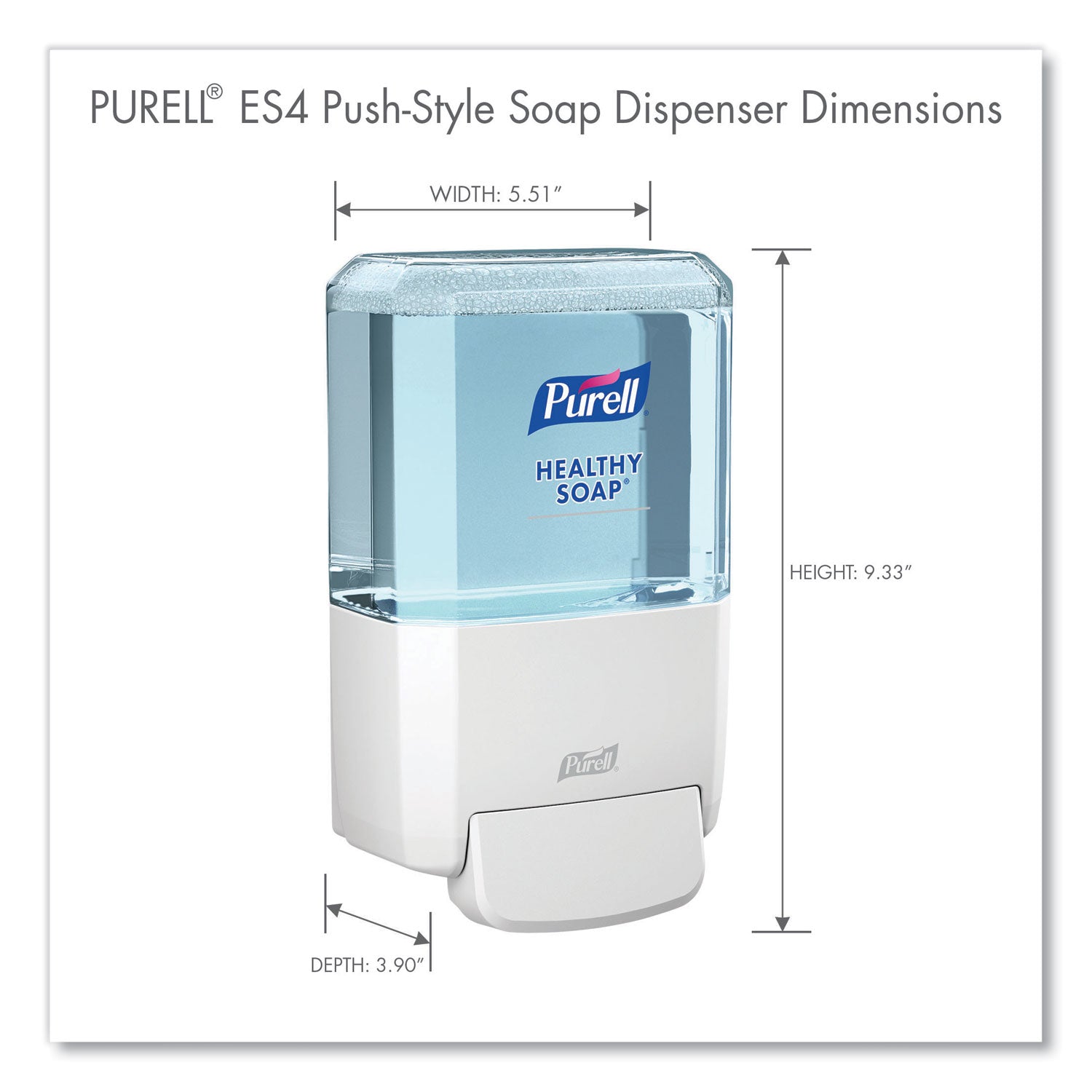 Manual - 1.27 quart Capacity - Locking Mechanism, Durable, Wall Mountable - White - 1 Each
