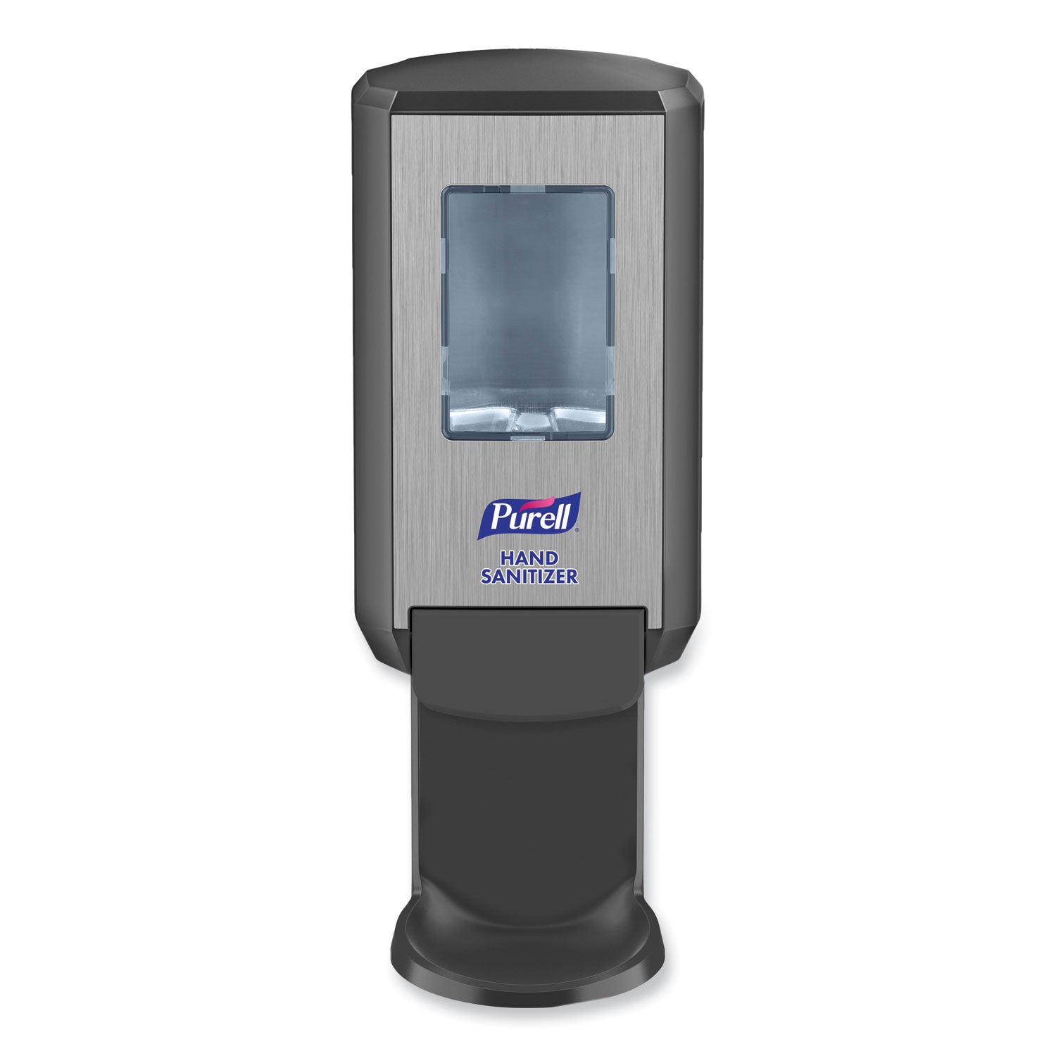 PURELL CS4 Hand Sanitizer Dispenser, Manual, 1.27 Quart Capacity, Site Window, Refillable, Sanitary-Sealed, Recyclable, Locking Mechanism, Durable, Wall Mountable, Graphite, 1 Each