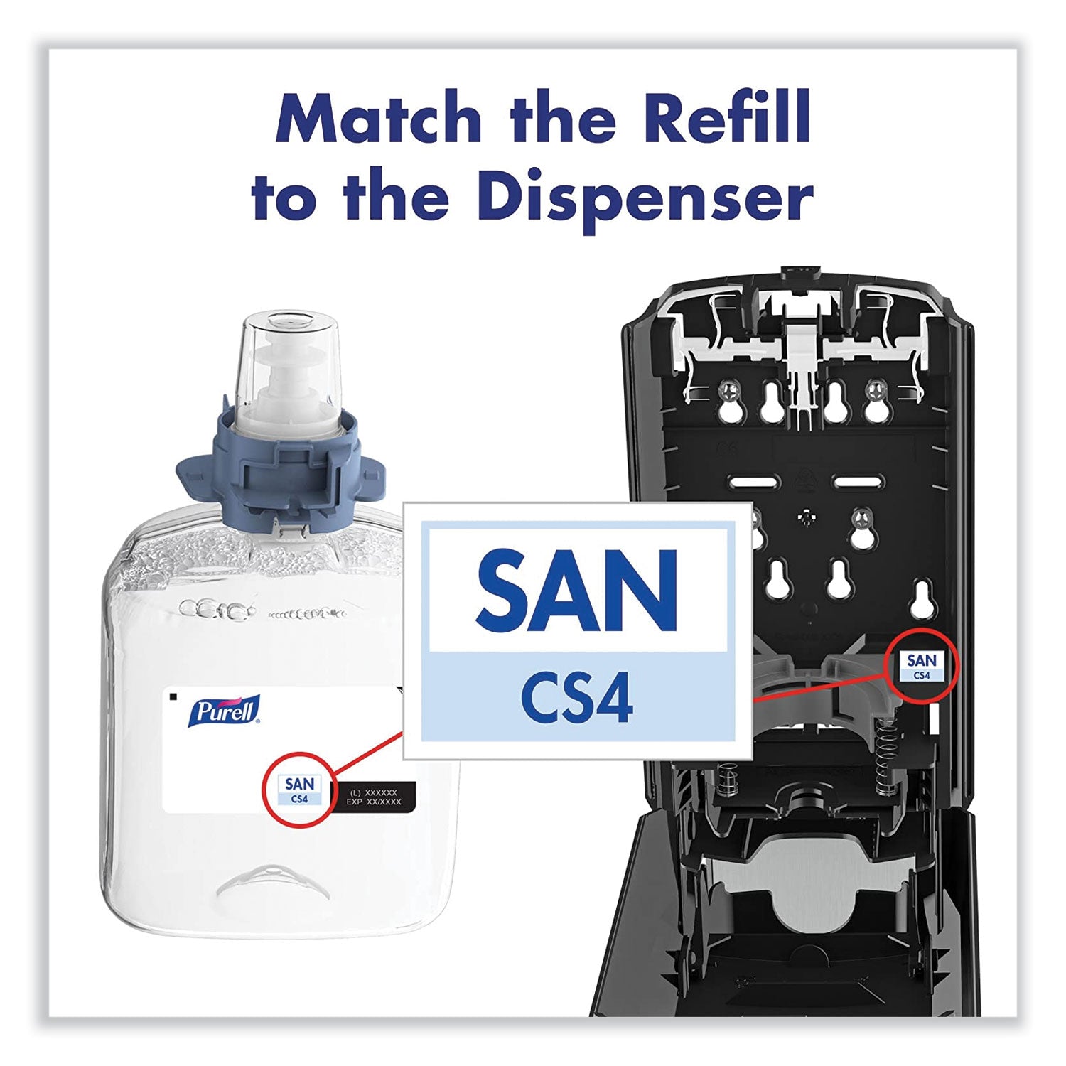 PURELL CS4 Hand Sanitizer Dispenser, Manual, 1.27 Quart Capacity, Site Window, Refillable, Sanitary-Sealed, Recyclable, Locking Mechanism, Durable, Wall Mountable, Graphite, 1 Each