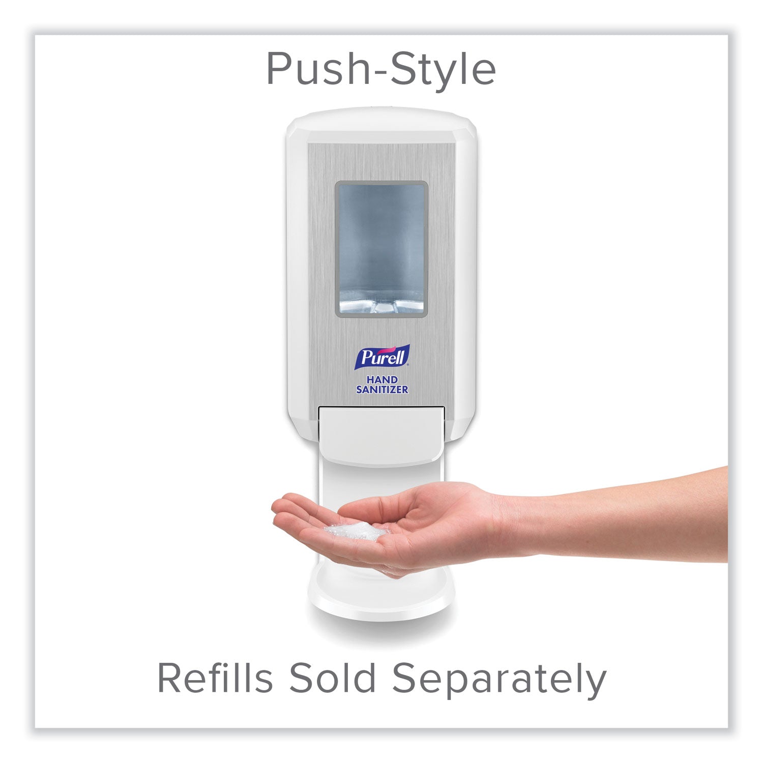 PURELL&reg; CS4 Hand Sanitizer Dispenser - Manual - 1.27 quart Capacity - Wall Mountable, Durable, Refillable, Site Window, Locking Mechanism - White - 1 Carton
