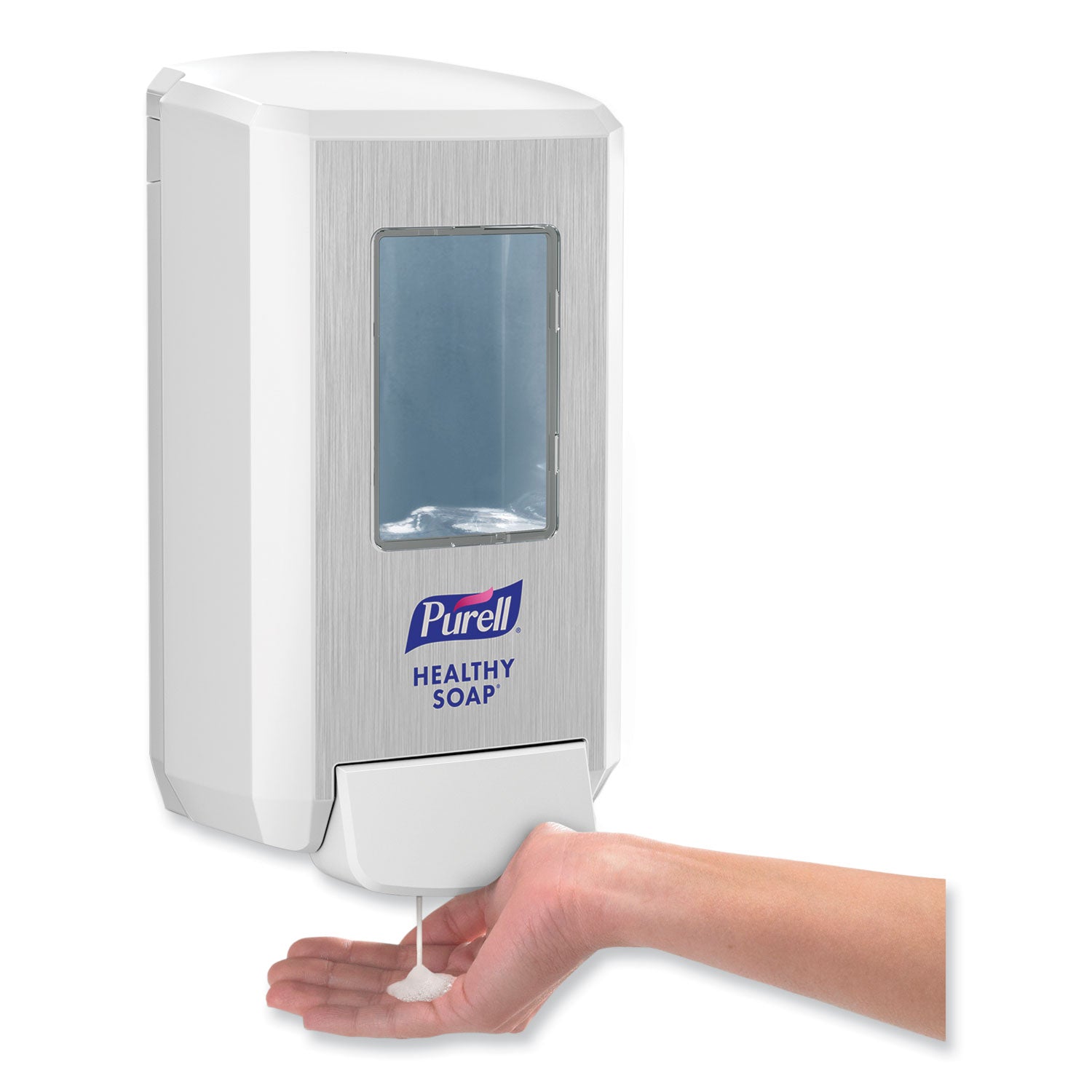 PURELL&reg; CS4 Soap Dispenser - Manual - 1.32 quart Capacity - Site Window, Wall Mountable, Durable - White - 1 Carton
