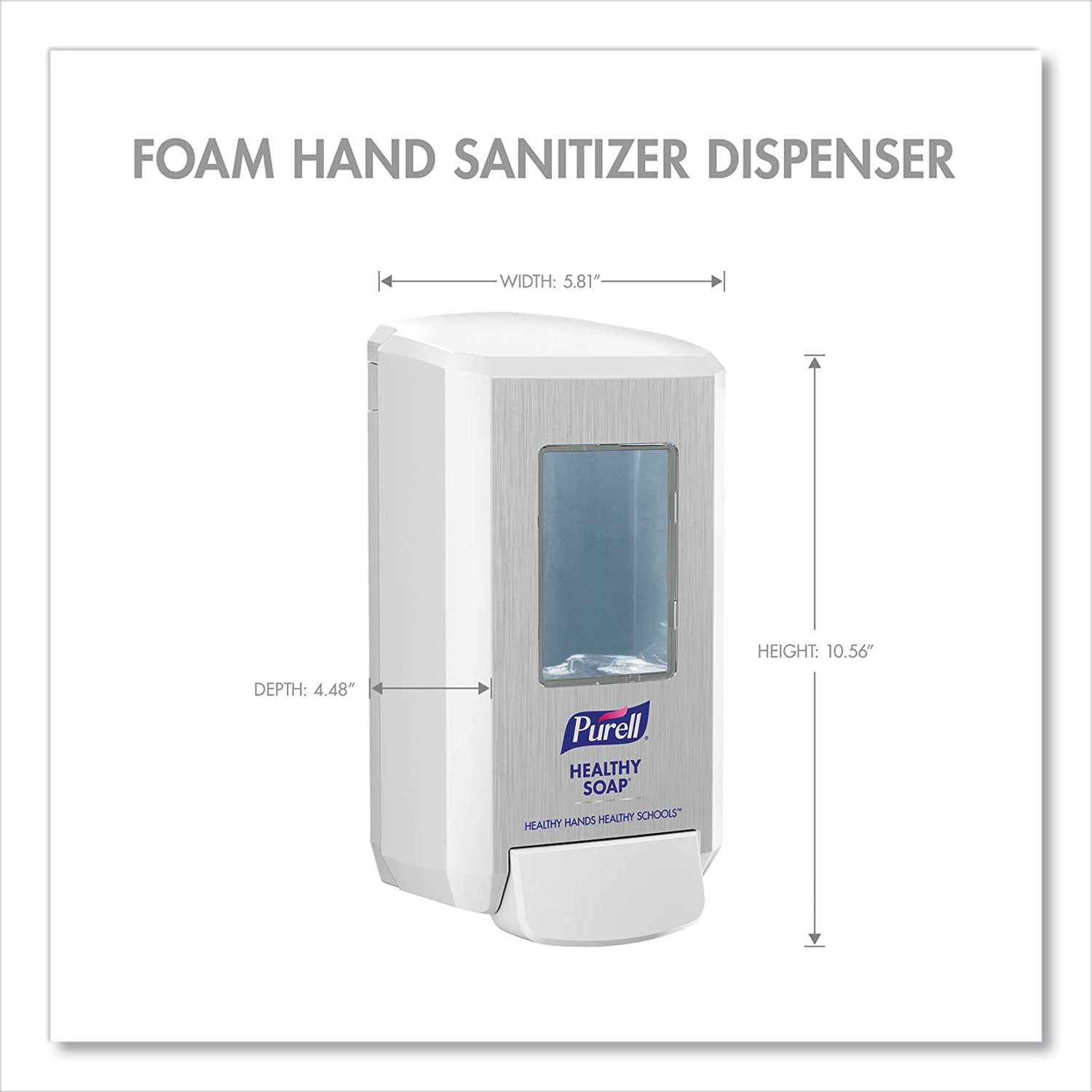 PURELL&reg; CS4 Soap Dispenser - Manual - 1.32 quart Capacity - Site Window, Wall Mountable, Durable - White - 1 Carton