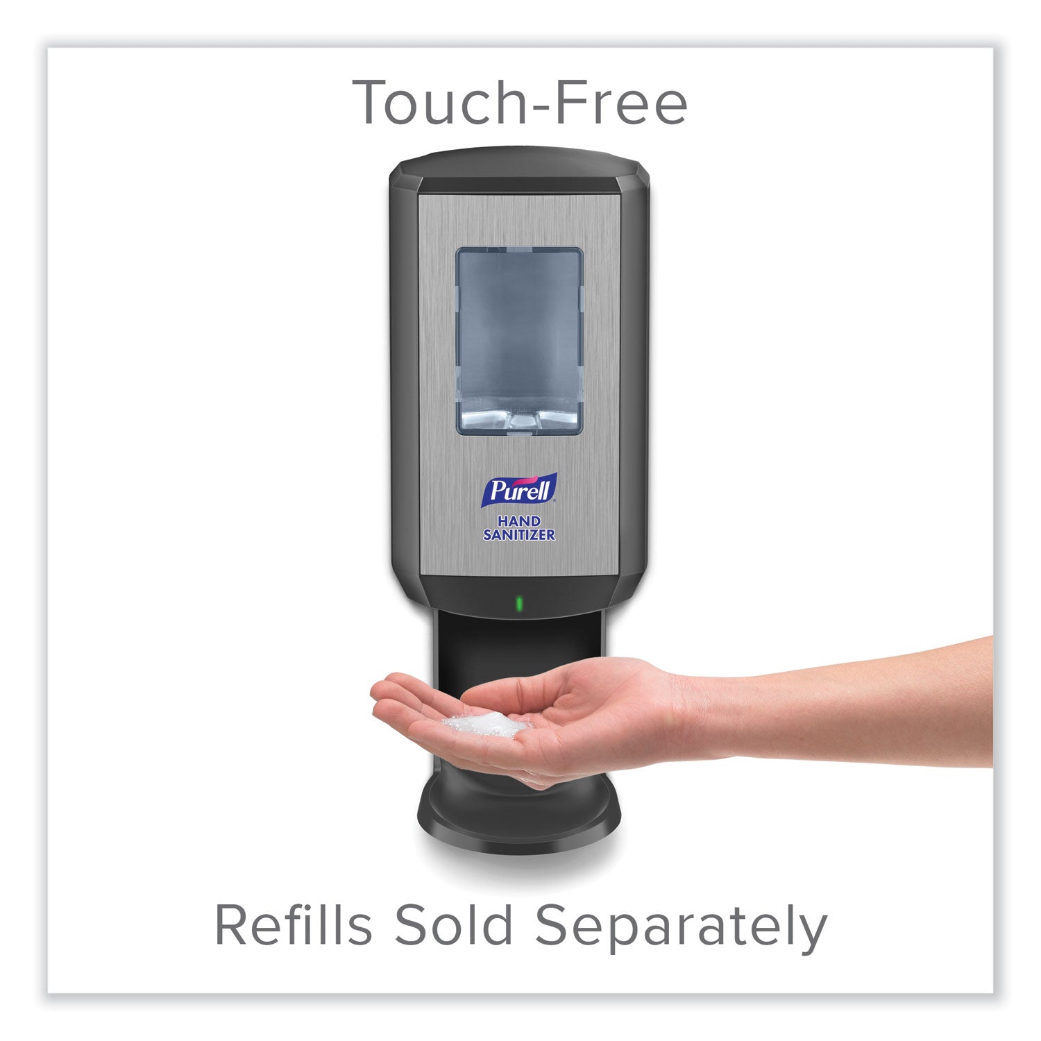 PURELL&reg; CS6 Hand Sanitizer Dispenser - Automatic - 1.27 quart Capacity - Support 4 x C Battery - Wall Mountable, Refillable, Site Window, Locking Mechanism, Touch-free - Graphite - 1 Carton