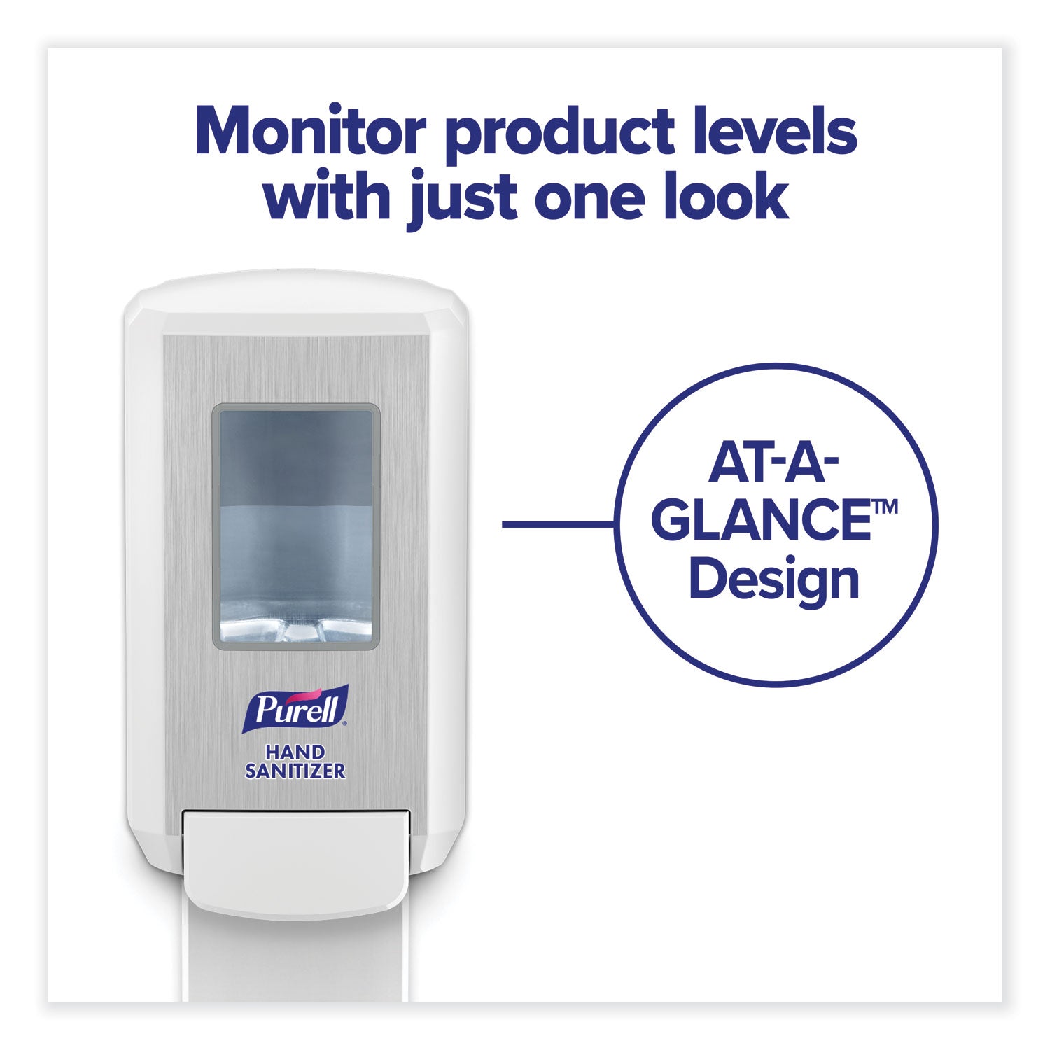 PURELL&reg; CS4 Hand Sanitizer Dispenser - Manual - 1.27 quart Capacity - Wall Mountable, Durable, Refillable, Site Window, Locking Mechanism - White - 1 Carton