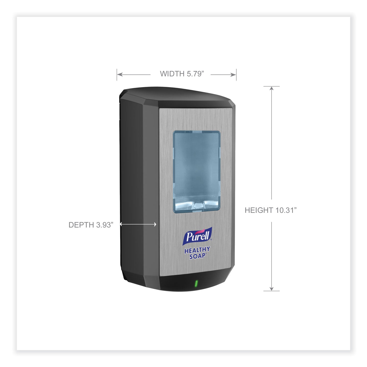 PURELL&reg; CS6 Soap Dispenser - Automatic - 1.27 quart Capacity - Support 4 x C Battery - Site Window, Wall Mountable, Durable - Gray - 1 Carton