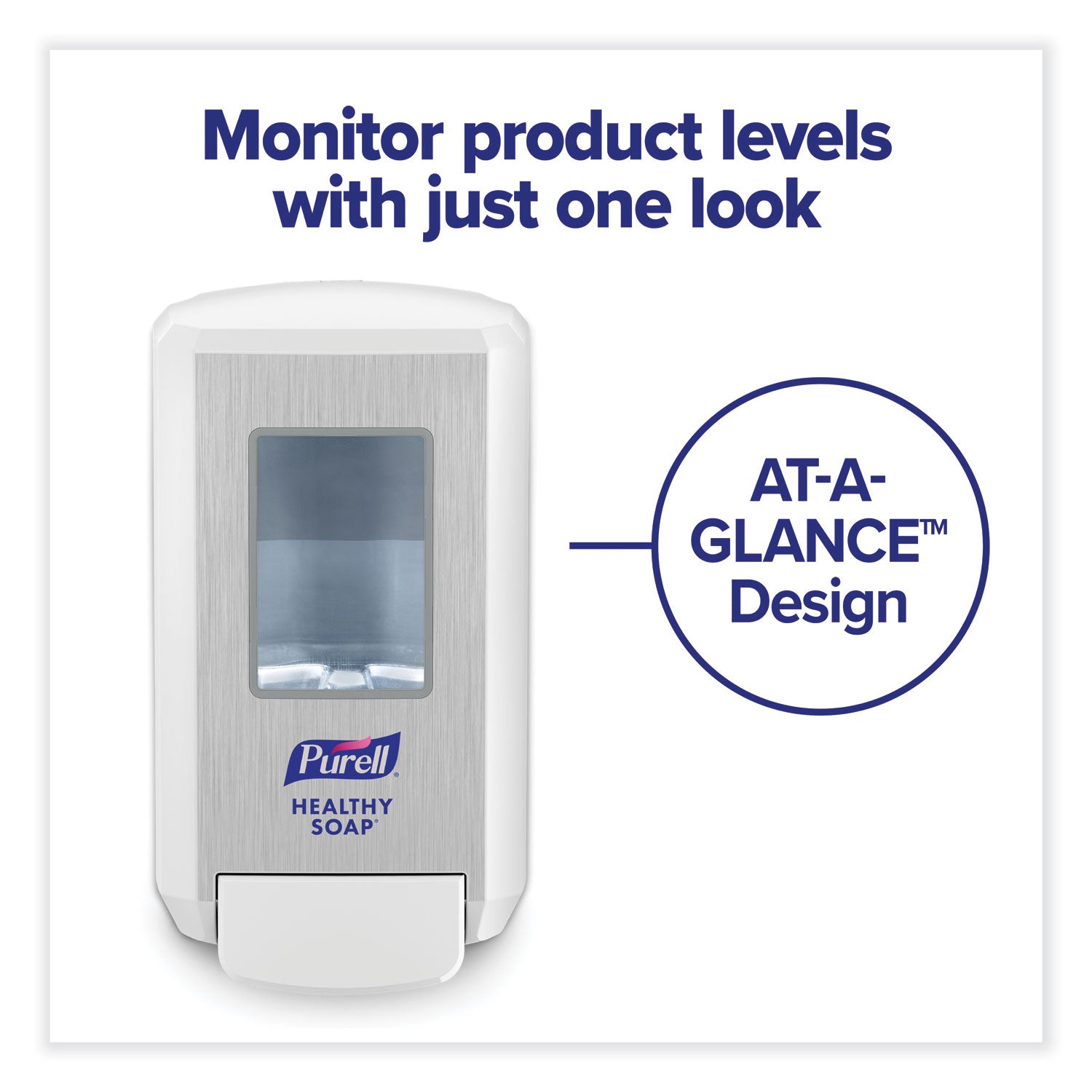 PURELL&reg; CS4 Soap Dispenser - Manual - 1.32 quart Capacity - Site Window, Wall Mountable, Durable - White - 1 Carton