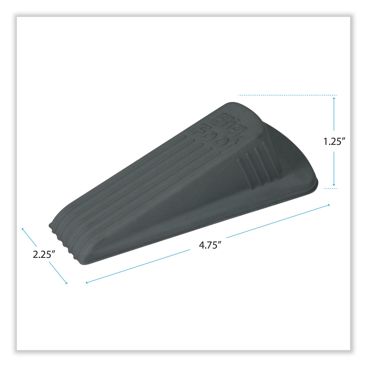 Big Foot Doorstop - Gray - Non-skid Base, Prevent Scratches, Heavy Duty, Non-slip, Impact Resistant, Crush Proof - Rubber - 1.3" Height x 2.3" Width - Gray - 1 Each