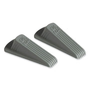 Big Foot Doorstop - Gray - Heavy Duty, Non-slip, Impact Resistant, Crush Proof - Vulcanized Rubber - 1.3" Height x 2.3" Width - Gray - 2 / Pack