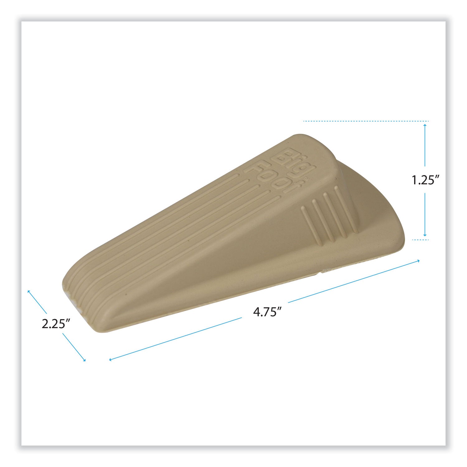 Non-skid Base, Prevent Scratches, Non-slip, Heavy Duty, Impact Resistant, Crush Proof - Rubber - 1.3" Height x 2.3" Width - Beige - 1 Each