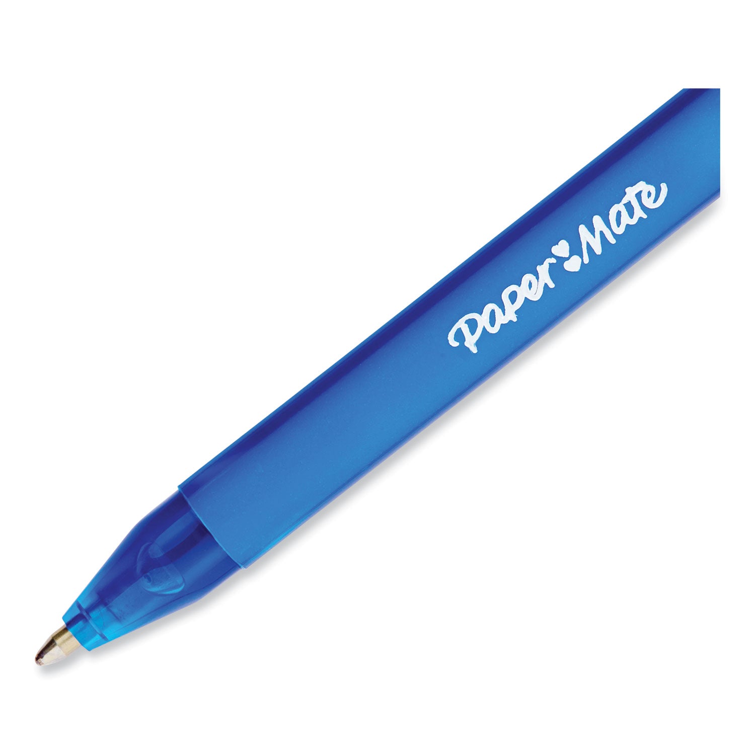 Paper Mate Comfort Mate Retractable Pens - Medium Pen Point - Retractable - Blue Ink - Rubber Barrel - 1 Dozen