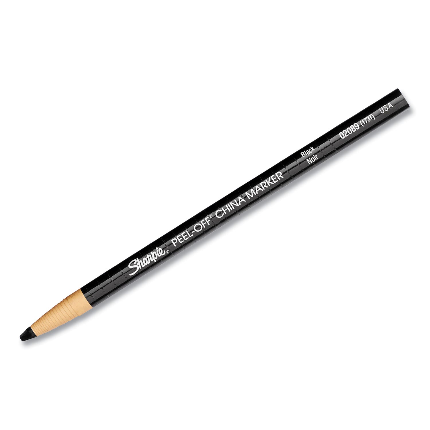 Sharpie Peel-Off China Marker - Black Lead - Black Barrel - 1 Dozen