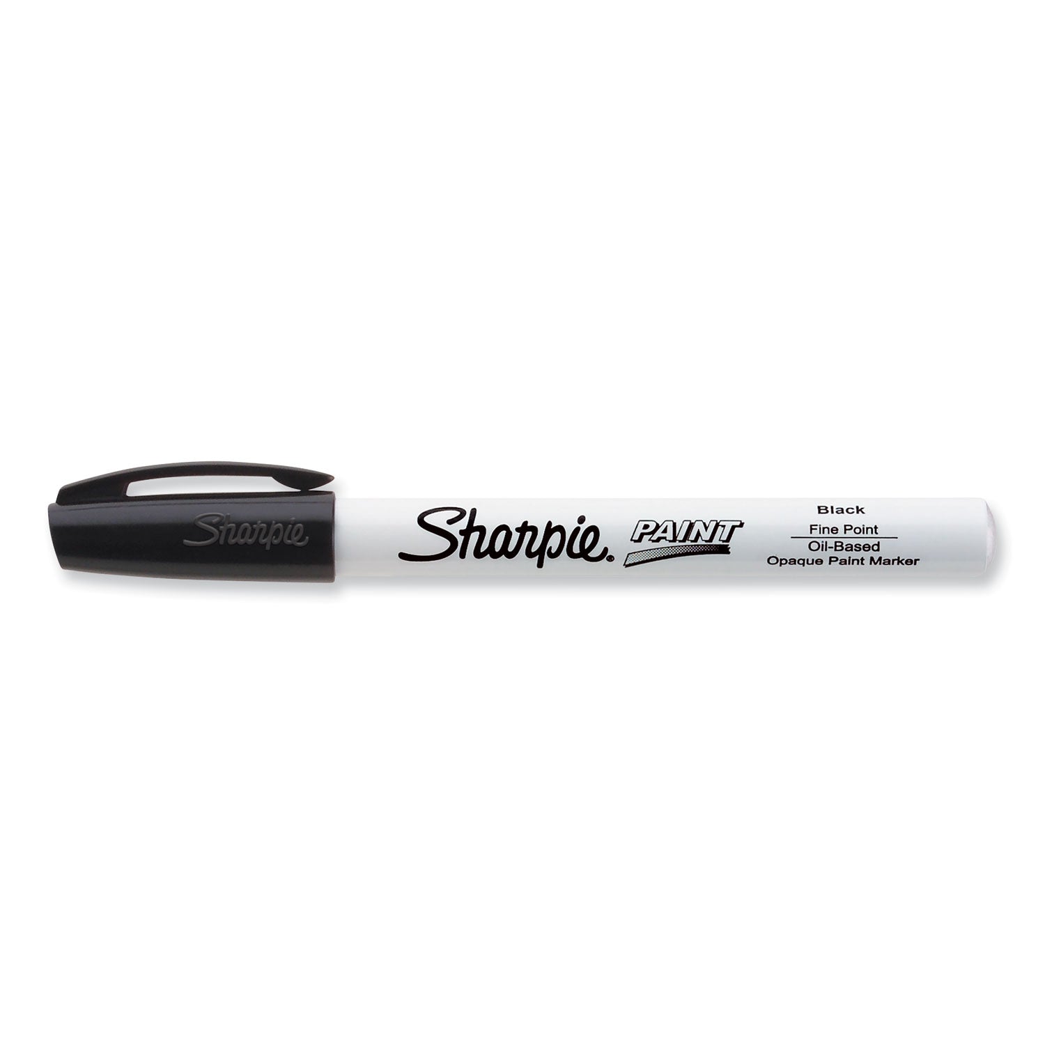Sharpie Paint Marker - Fine Marker Point - Black Ink - Oil Based - Drawing, Coloring - 1 Each