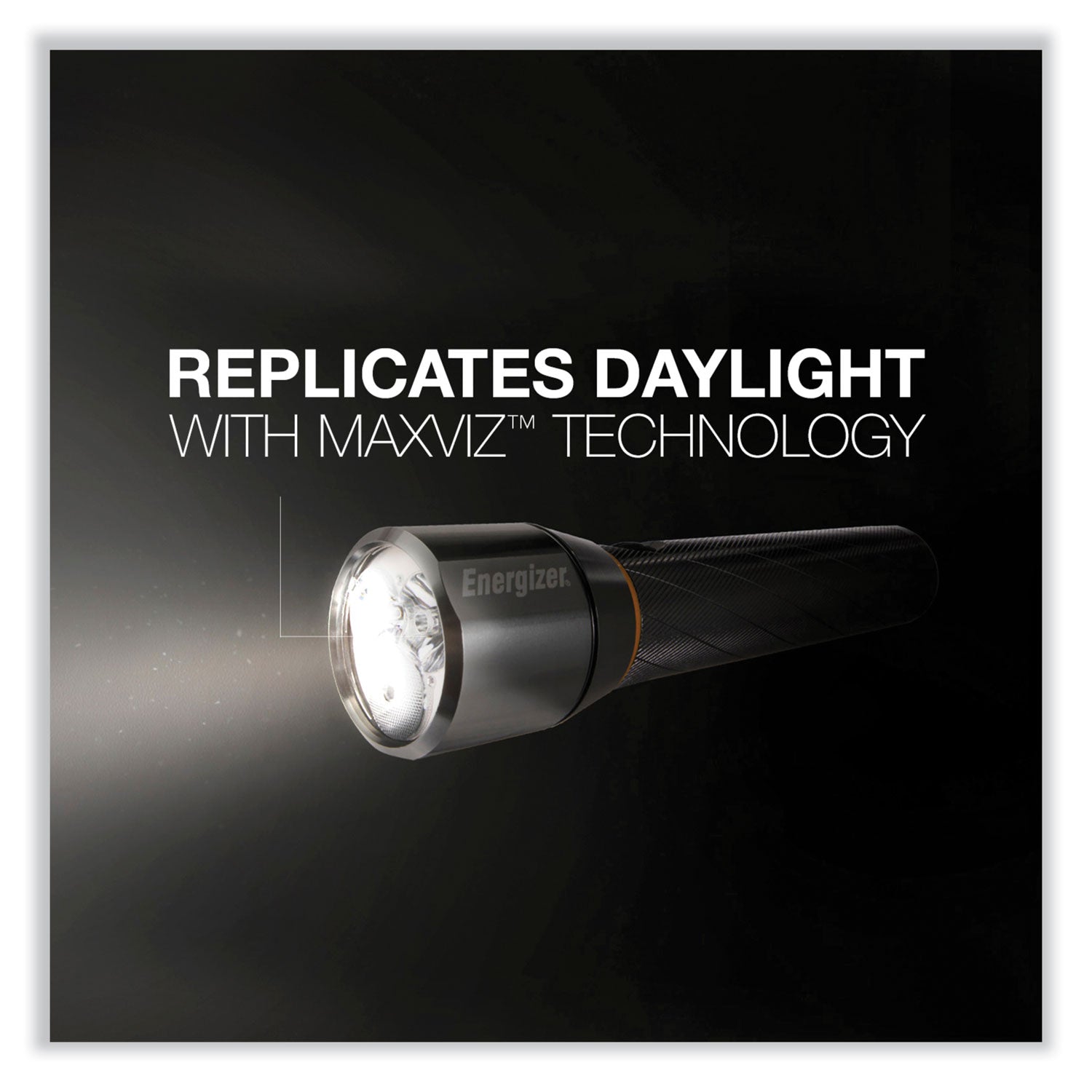 Energizer Vision HD Flashlight with Digital Focus - LED - 1300 lm Lumen - 6 x AA - Battery - Metal - Water Resistant - Chrome - 1 Pack