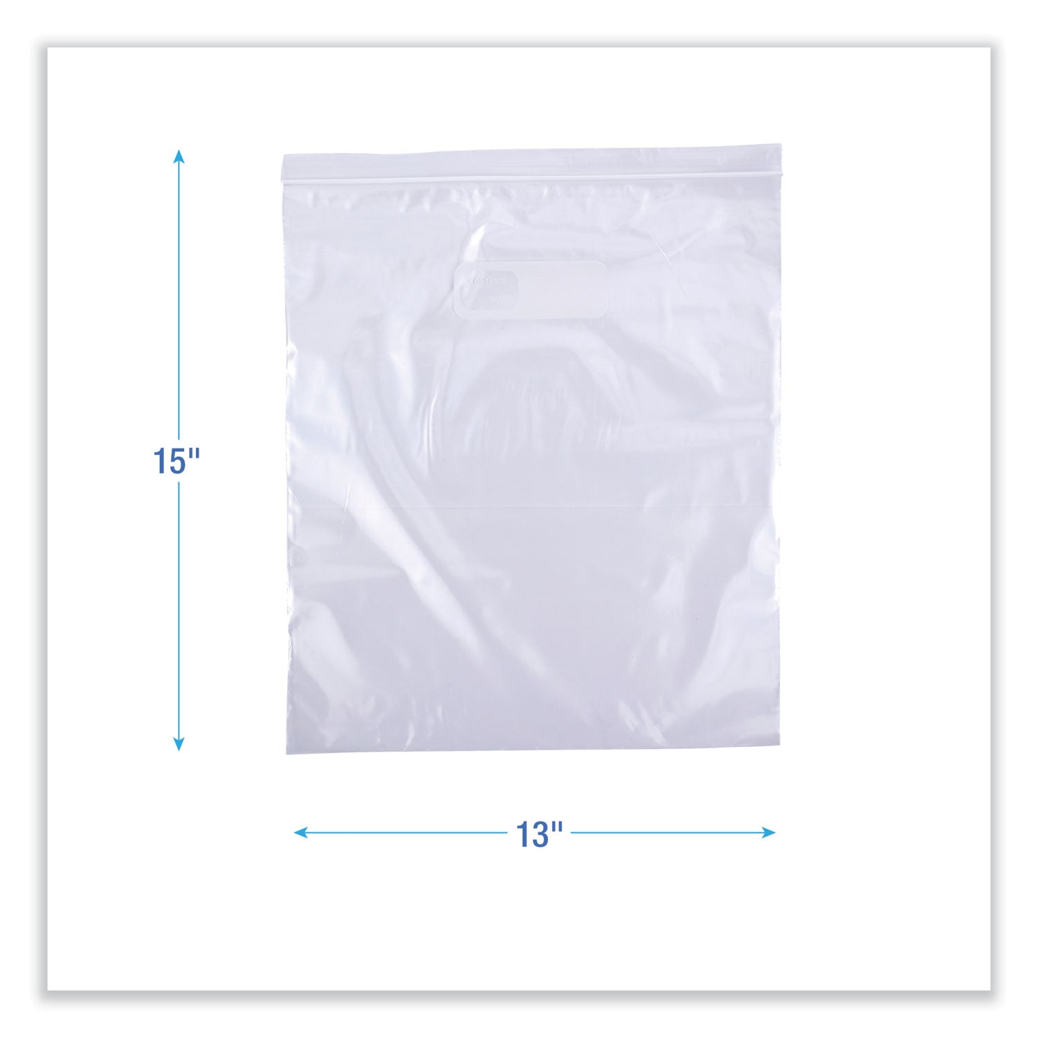 Reclosable Food Storage Bags, 2 Gallon, 13" x 15", Clear, 100/Box