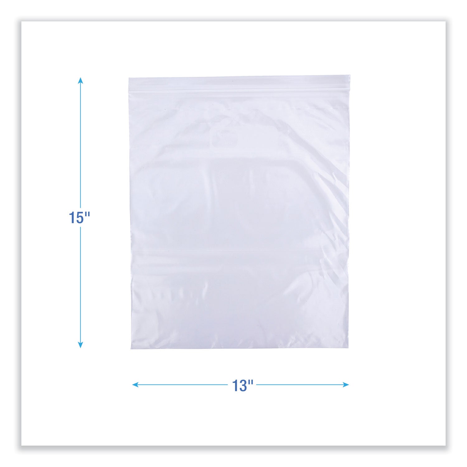 Reclosable Freezer Storage Bags, 2 gal, 13" x 15", Clear, 100/Box