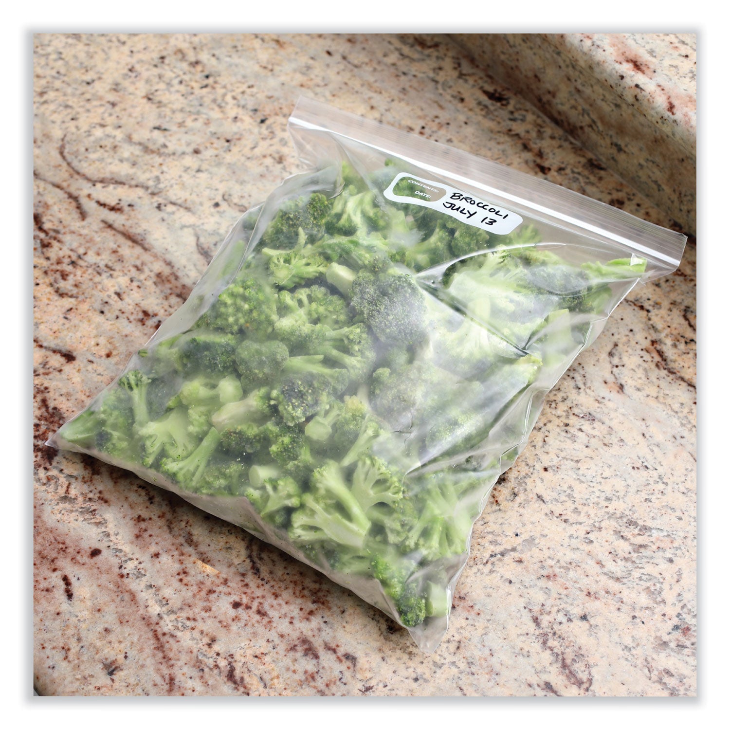 Reclosable Freezer Storage Bags, 2 gal, 13" x 15", Clear, 100/Box