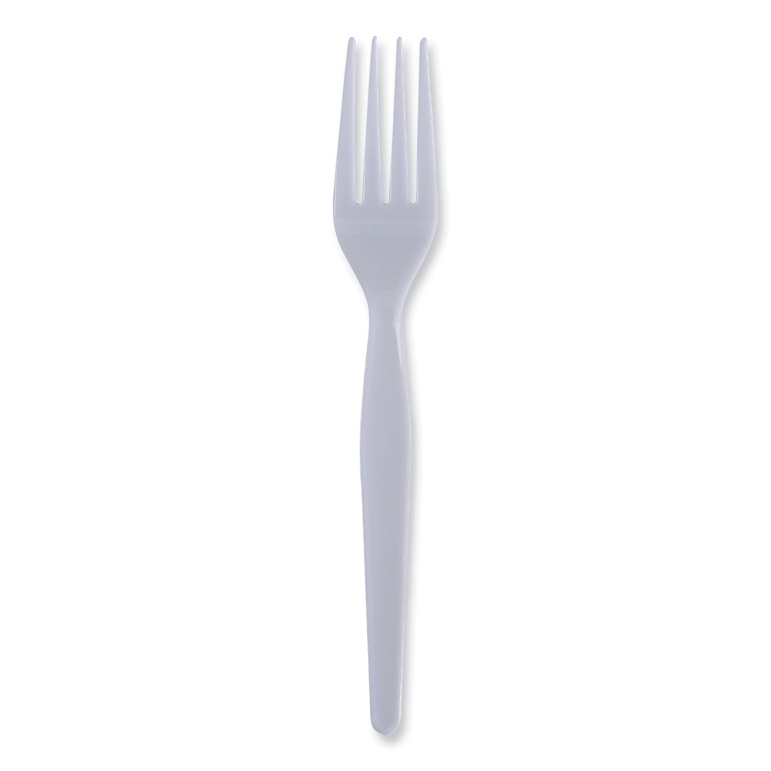 Heavyweight Polystyrene Cutlery, Fork, Plastic, White, 1,000/Carton