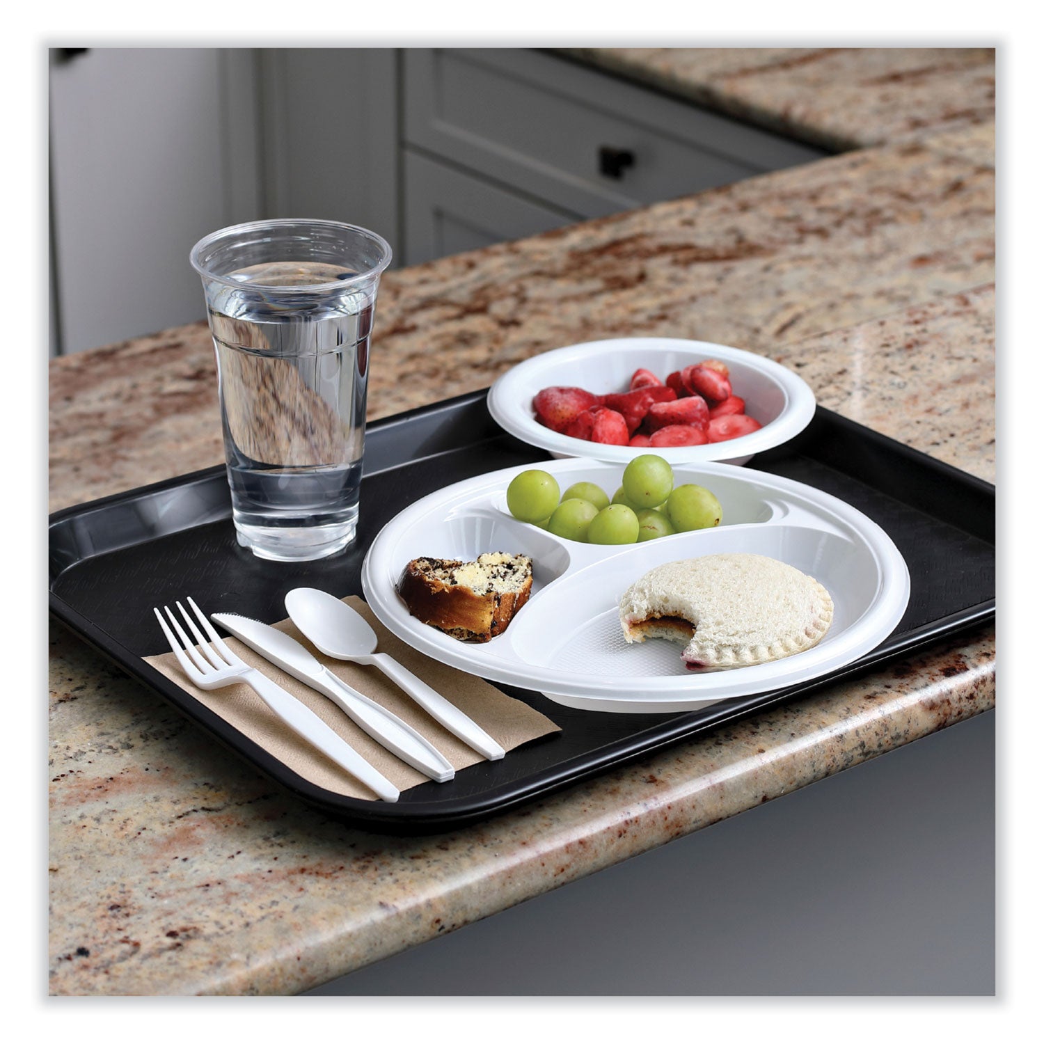 Heavyweight Polystyrene Cutlery, Fork, Plastic, White, 1,000/Carton