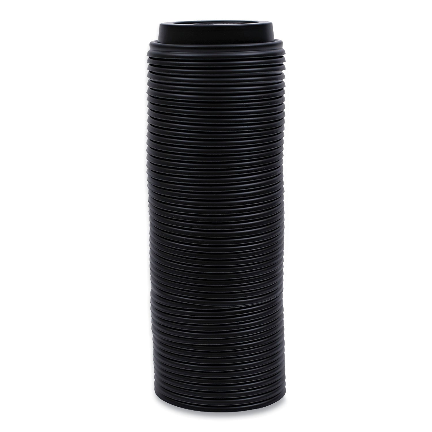 Hot Cup Lids, Fits 8 oz Hot Cups, Plastic, Black, 1,000/Carton