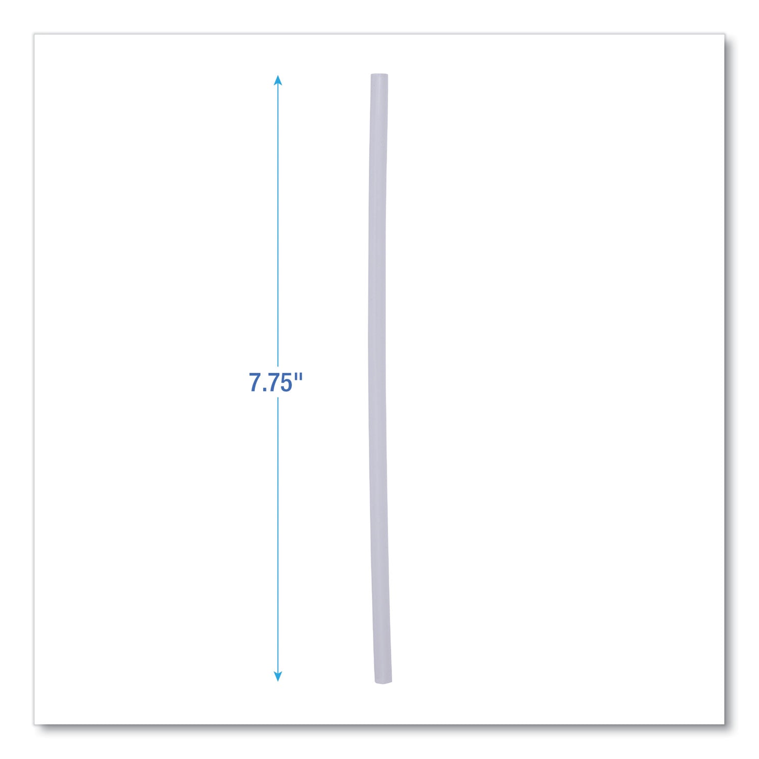 Jumbo Straws, 7.75", Plastic, Translucent, Unwrapped, 250/pack, 50 Packs/carton