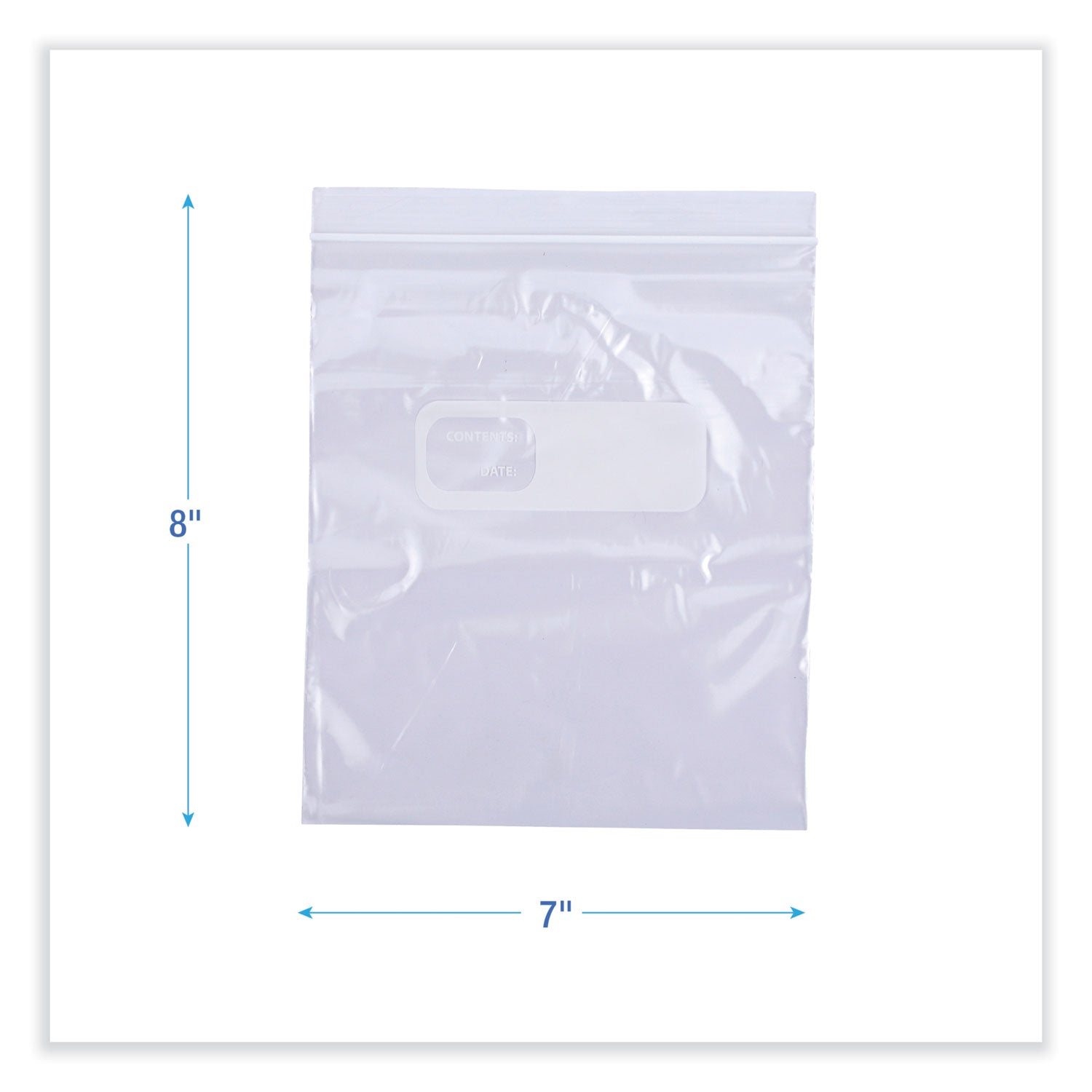 Reclosable Food Storage Bags, Quart, 7" x 8", Clear, 500/Box