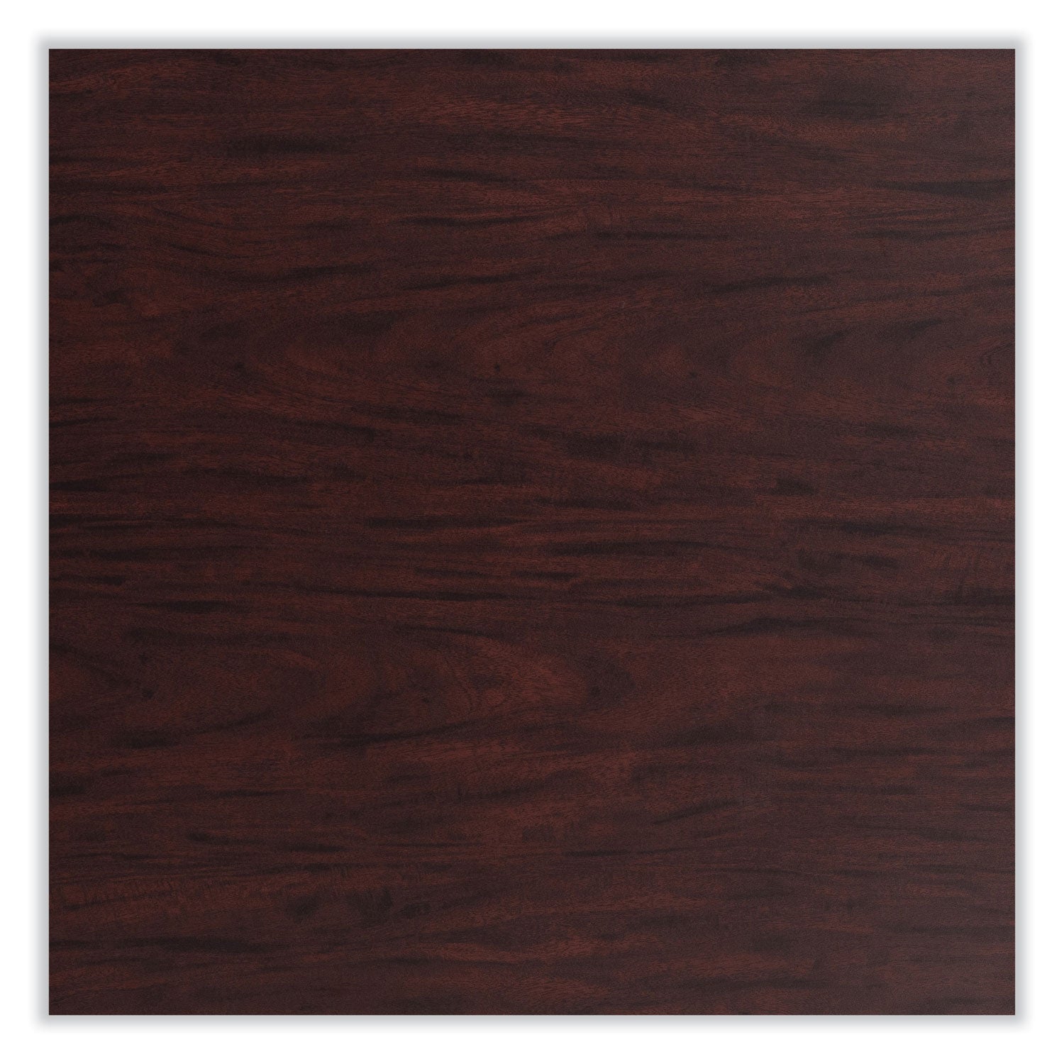 Cafe Table, 36w x 36d x 36h, Square Top/Round Base, Mahogany Top, Black Base