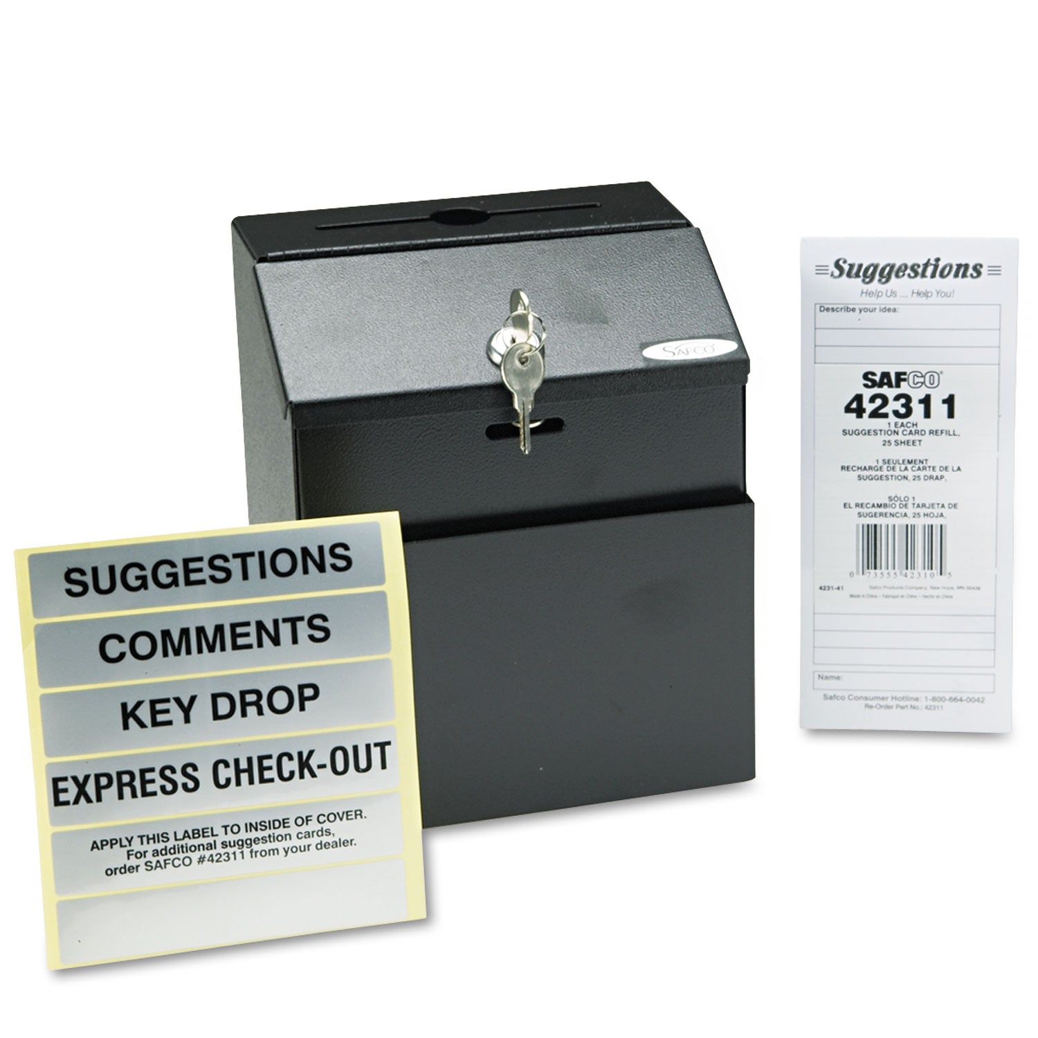 Suggestion Box Steel Blk