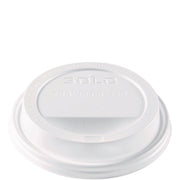 Solo Traveler Sip Through Lids for ThermoGuard Hot Cups, Fits 12 oz to 24 oz Hot Cups, Plastic, White, 1,200/Carton