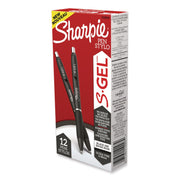 Sharpie S-Gel Pens - 0.38 mm Pen Point - Black Ink - Gel-based - 1 Dozen