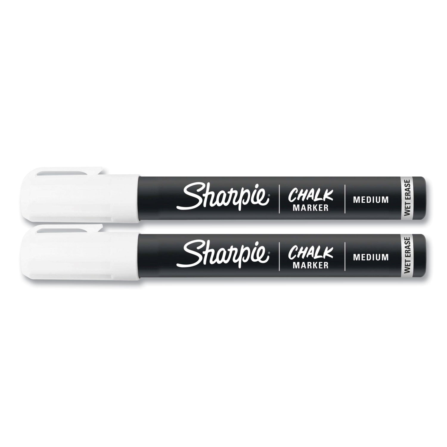 Sharpie Wet Erase Chalk Markers - Medium Marker Point - White Ink - 2 / Pack