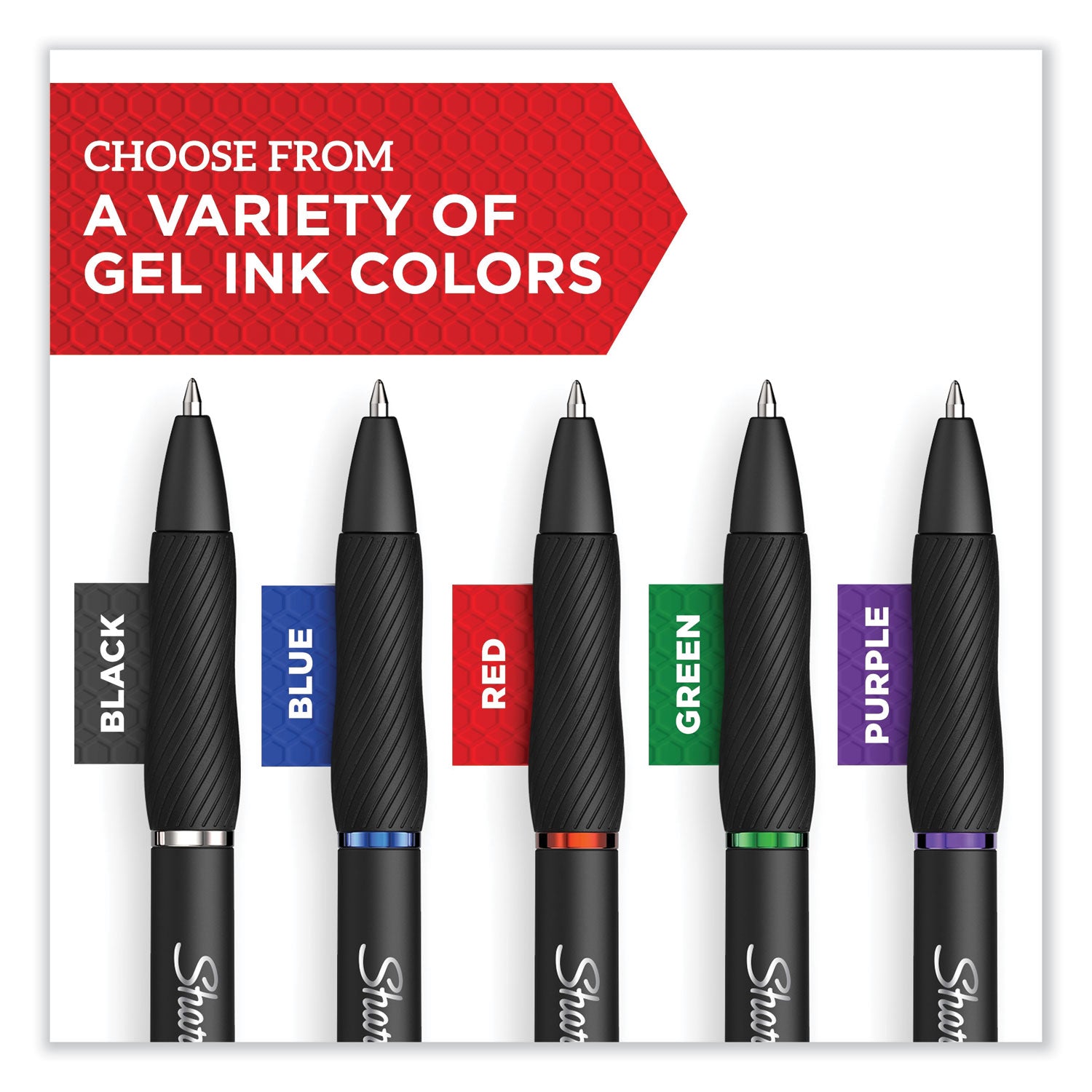 Sharpie S-Gel Pens - 1 mm Pen Point - Blue Ink - Gel-based - Black Barrel - 4 / Pack