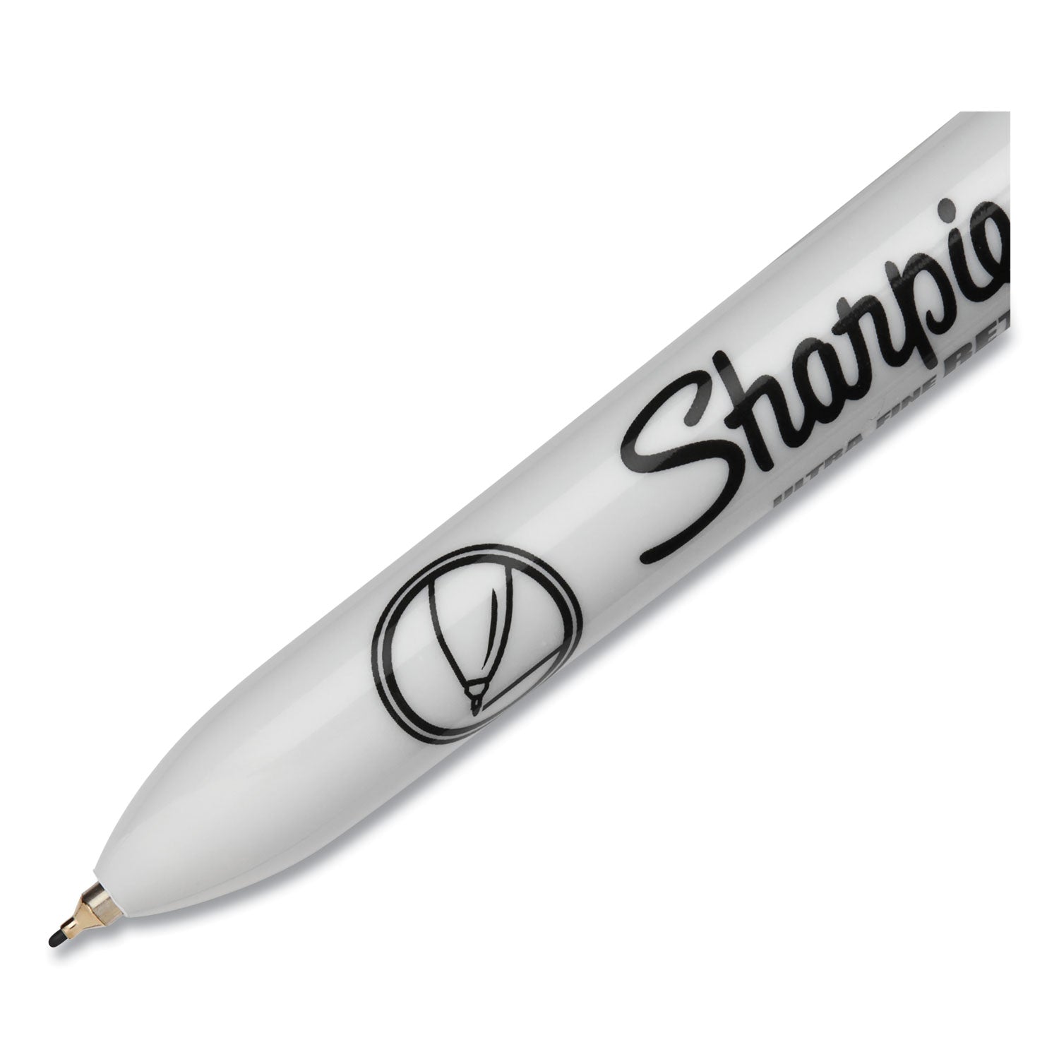 Sharpie Retractable Ultra Fine Point Permanent Marker - Ultra Fine Marker Point - Retractable - Black Ink - 1 Dozen