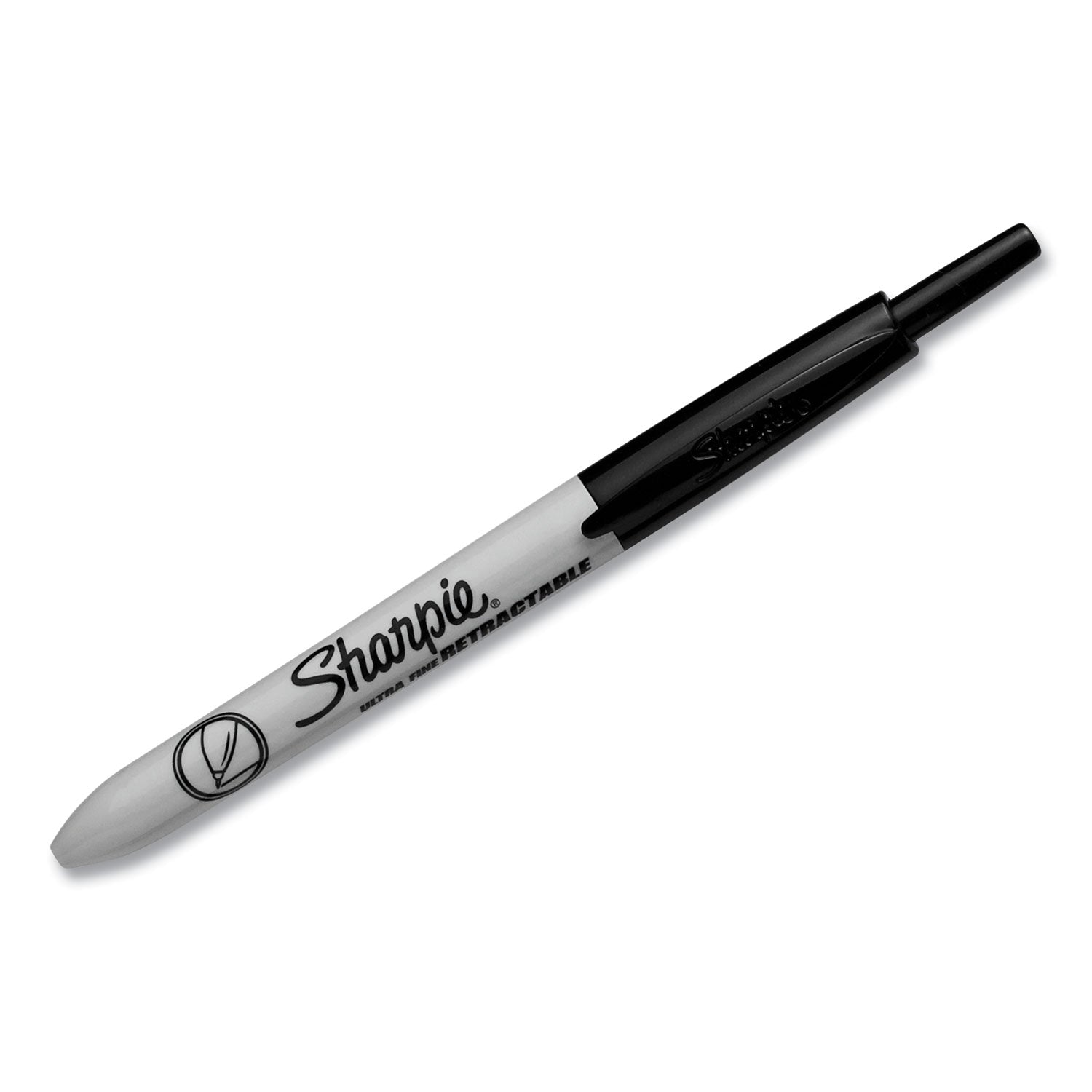 Sharpie Retractable Ultra Fine Point Permanent Marker - Ultra Fine Marker Point - Retractable - Black Ink - 1 Dozen