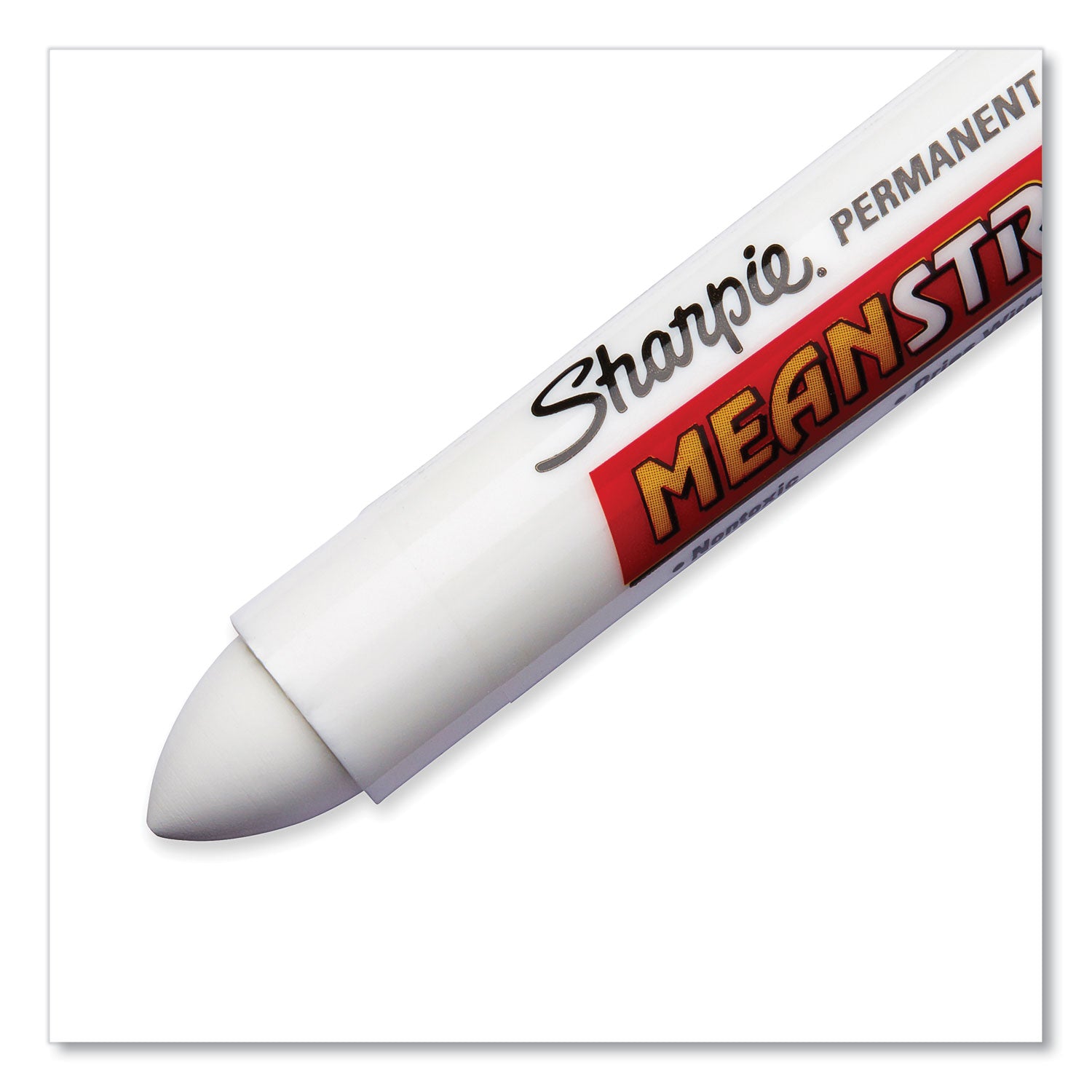 Sharpie Mean Streak Permanent Marking Stick - Broad Bullet Marker Point - White Ink - 1 Each