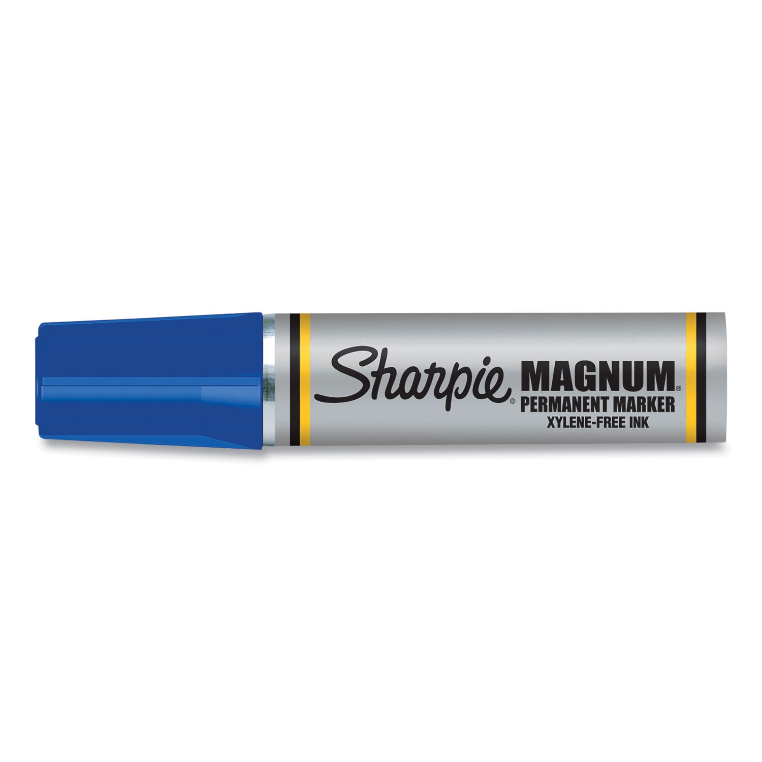 Sharpie Magnum Permanent Marker - 15.87 mm Jumbo Chisel Marker Point - Blue Ink - Silver Plastic Barrel - 1 Each