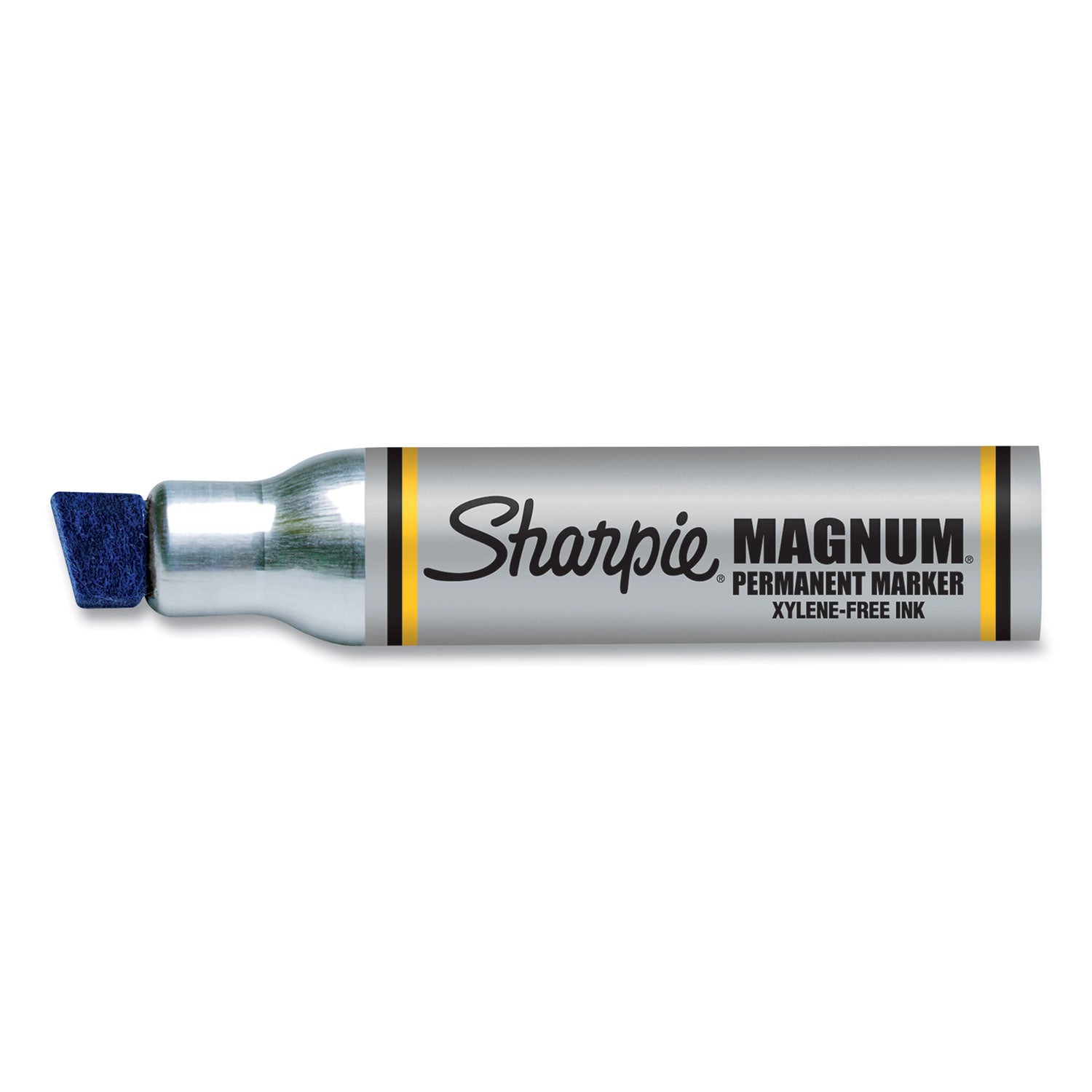 Sharpie Magnum Permanent Marker - 15.87 mm Jumbo Chisel Marker Point - Blue Ink - Silver Plastic Barrel - 1 Each