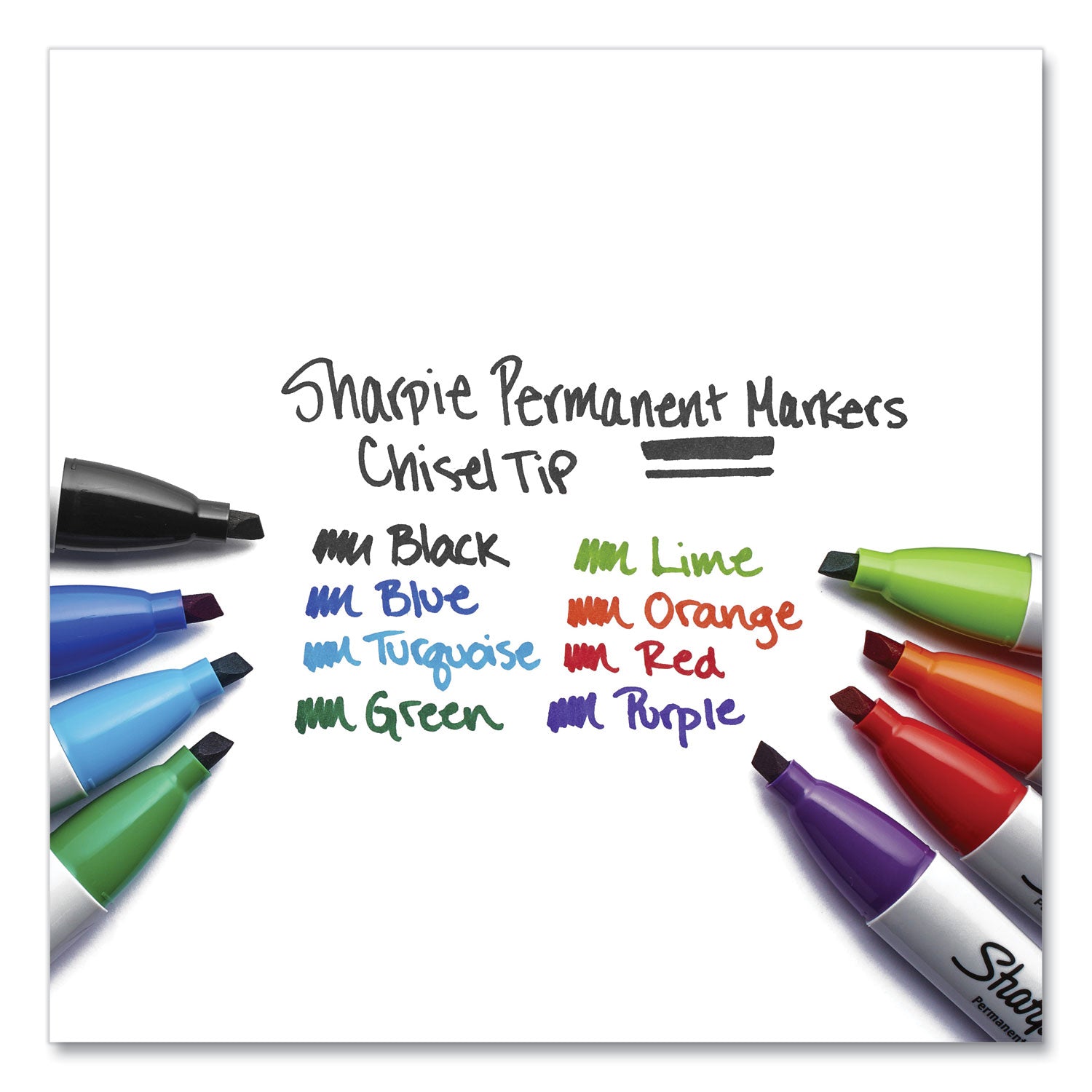 Sharpie Large Barrel Permanent Markers - Wide Chisel Marker Point - Black Ink - Alcohol Based - 1 Dozen