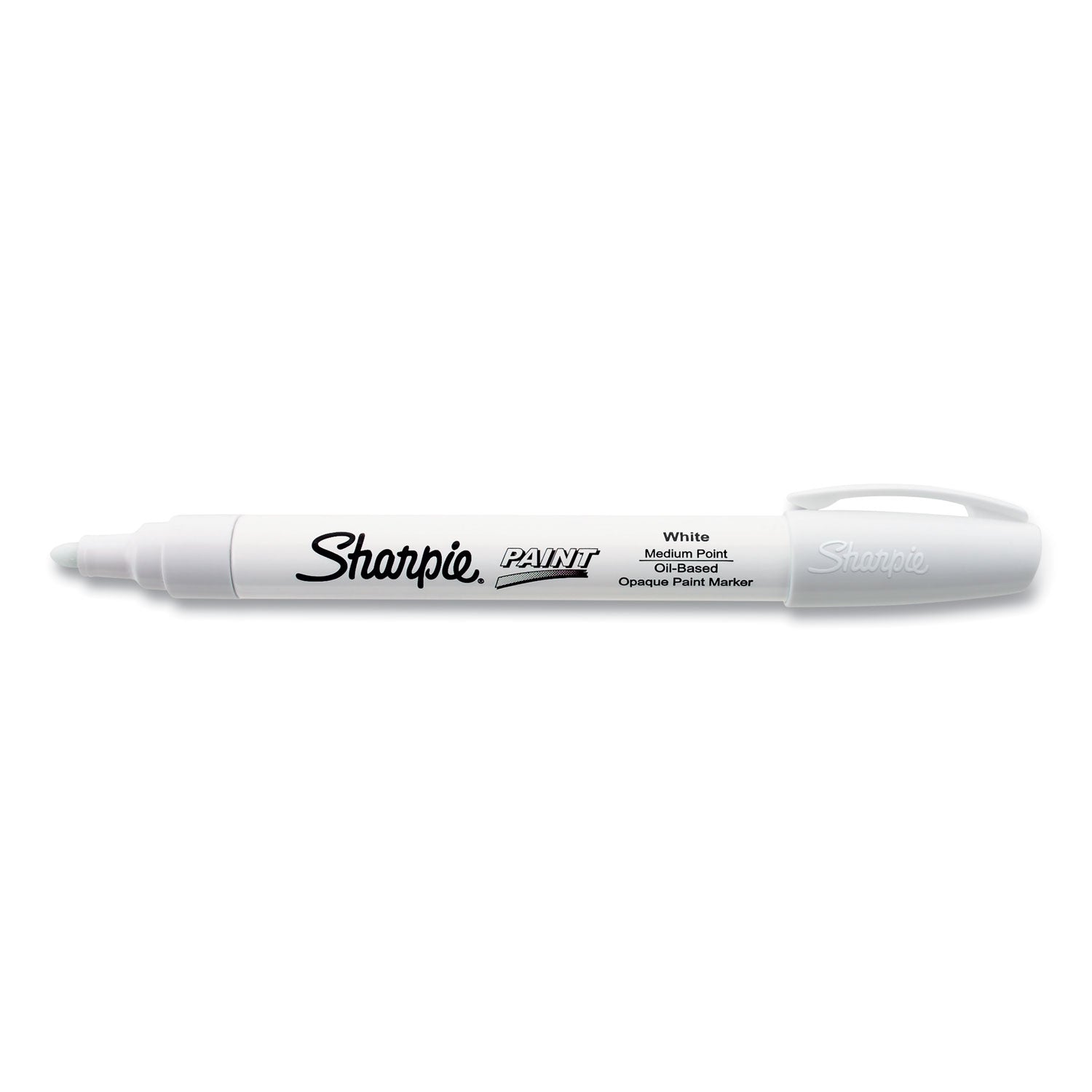 Sharpie Oil-Based Paint Marker - Medium Point - Medium Marker Point - White Ink - Oil Based - 1 Each