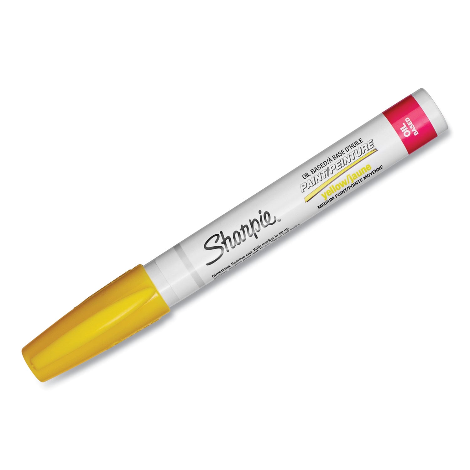 Sharpie Oil-Based Paint Marker - Medium Point - 1 mm Fine Marker Point - Yellow Ink - Oil Based - 1 Each