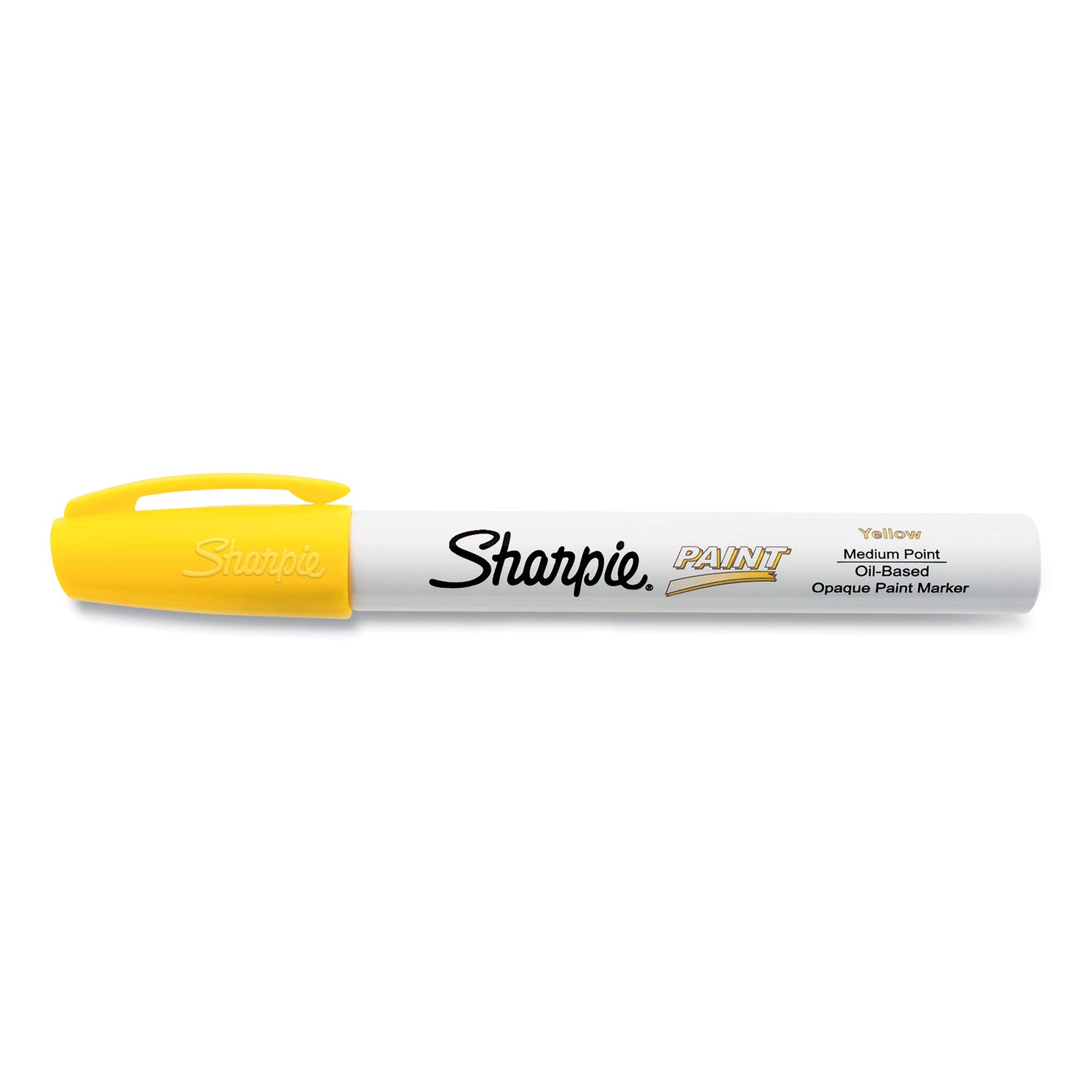 Sharpie Oil-Based Paint Marker - Medium Point - 1 mm Fine Marker Point - Yellow Ink - Oil Based - 1 Each