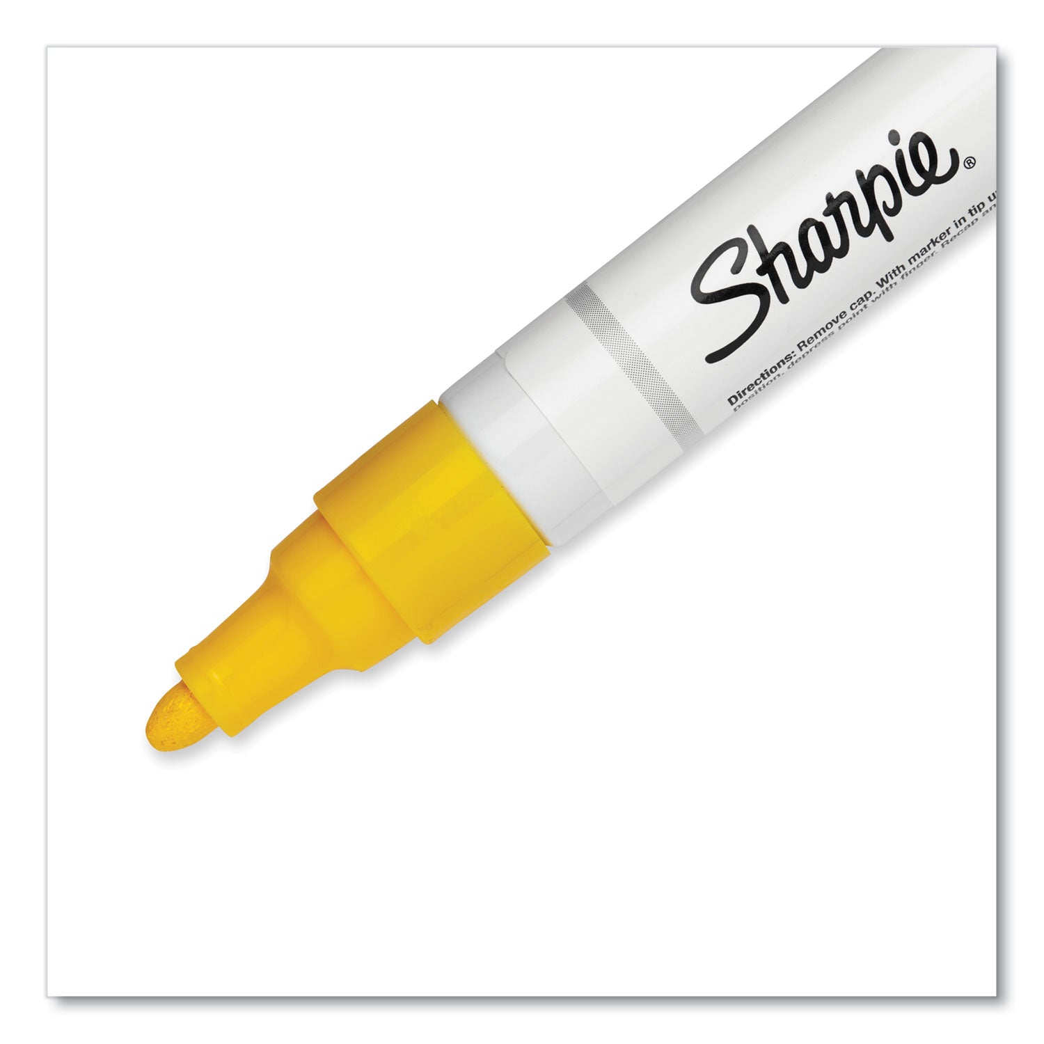 Sharpie Oil-Based Paint Marker - Medium Point - 1 mm Fine Marker Point - Yellow Ink - Oil Based - 1 Each
